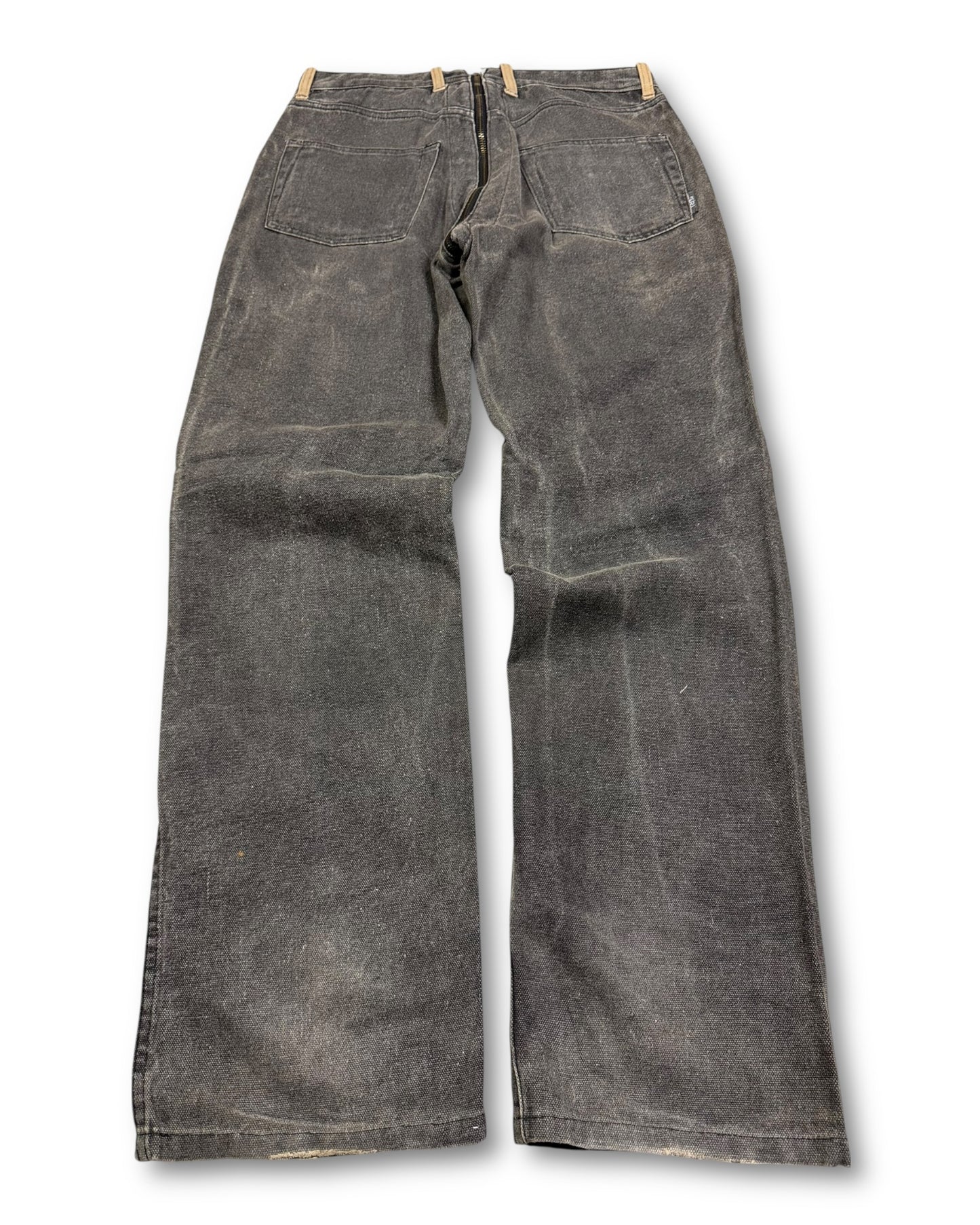 1990's 5RL Straight/Baggy Reversible 2in1 Zip Up Archive Workwear Jeans *extremely rare 30x32 (M)