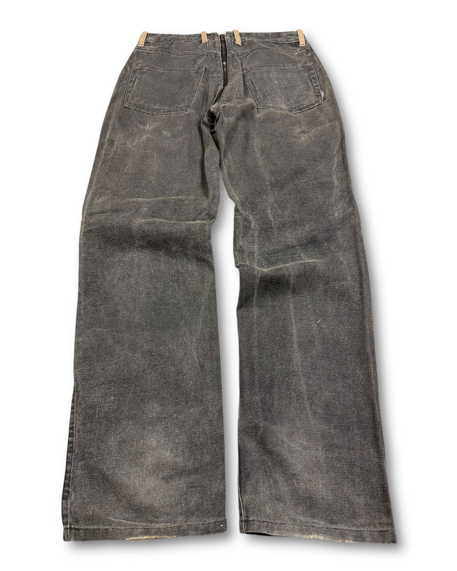 1990's 5RL Straight/Baggy Reversible 2in1 Zip Up Archive Workwear Jeans *extremely rare 30x32 (M)