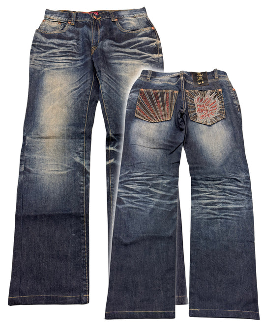 2000‘s Oniarai Japanese Baggy/Straight Jeans *rare 29x29