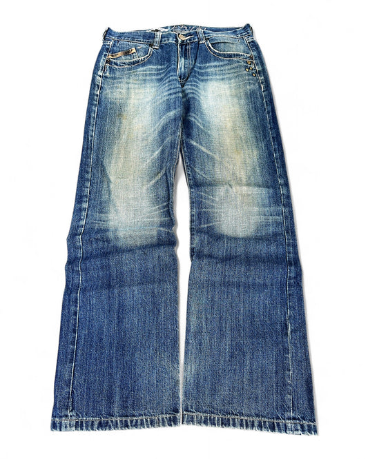 2000's Osaka Big Train Japanese Straight/Baggy Jeans *rare 34x32 (L)