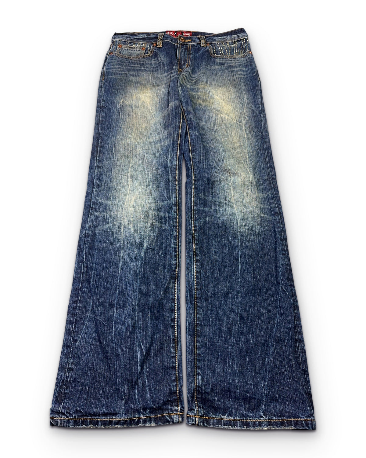 2000's Oniarai Japanese Straight/Bootcut Jeans *rare 32x34 (M)