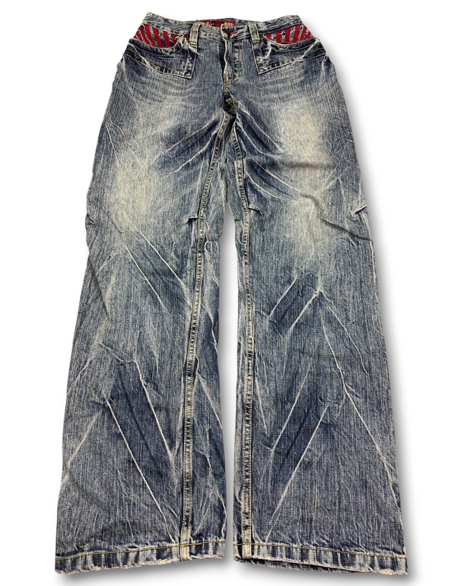 2000's Oniarai Straight/Baggy Japanese Archive Jeans *very rare 28x32 (S)