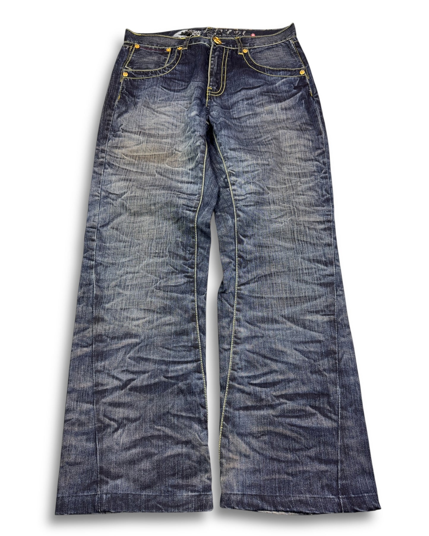 2000's Big Train Japanese Baggy Jeans *very rare 32x34 (M)