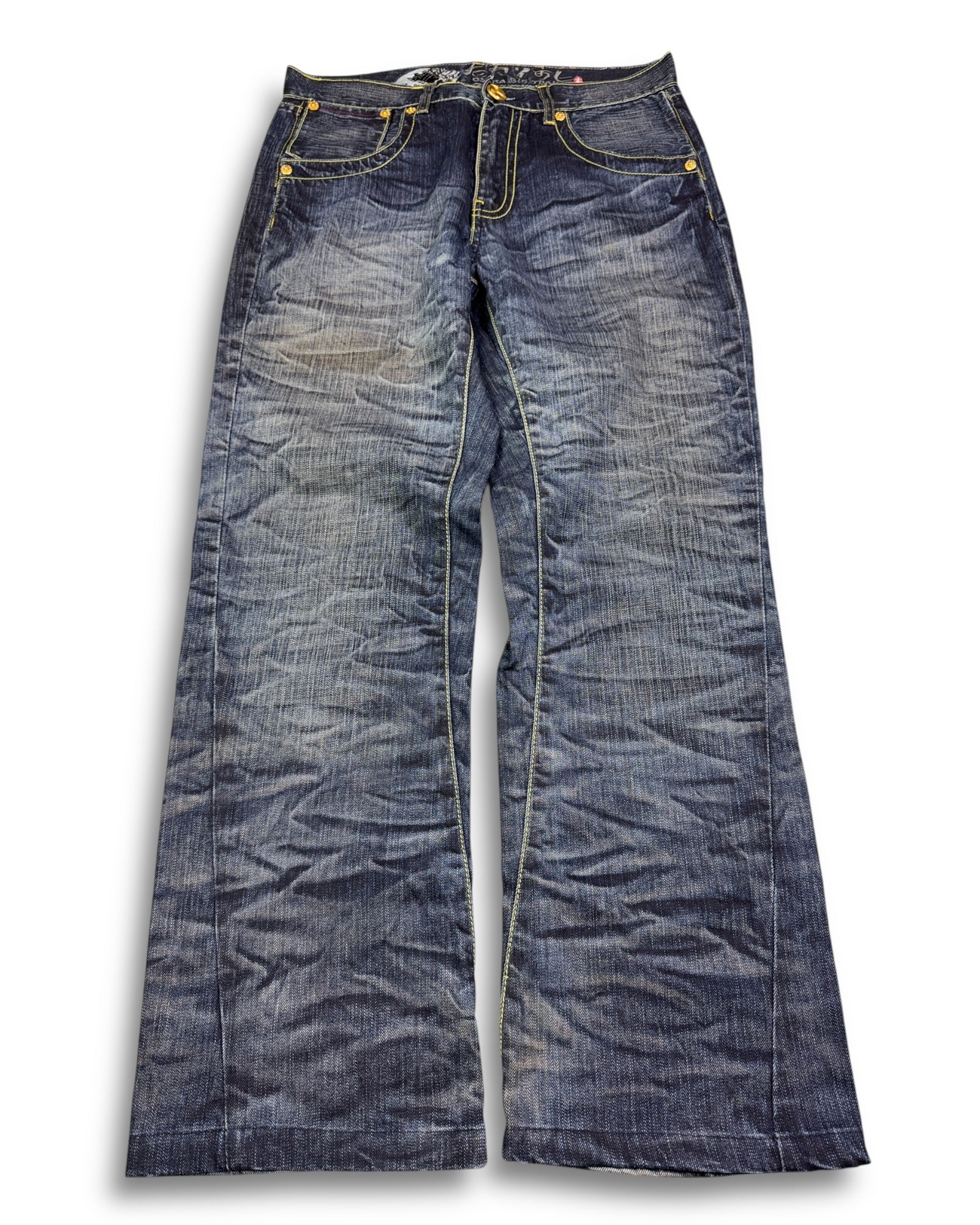 2000's Big Train Japanese Baggy Jeans *very rare 32x34 (M)