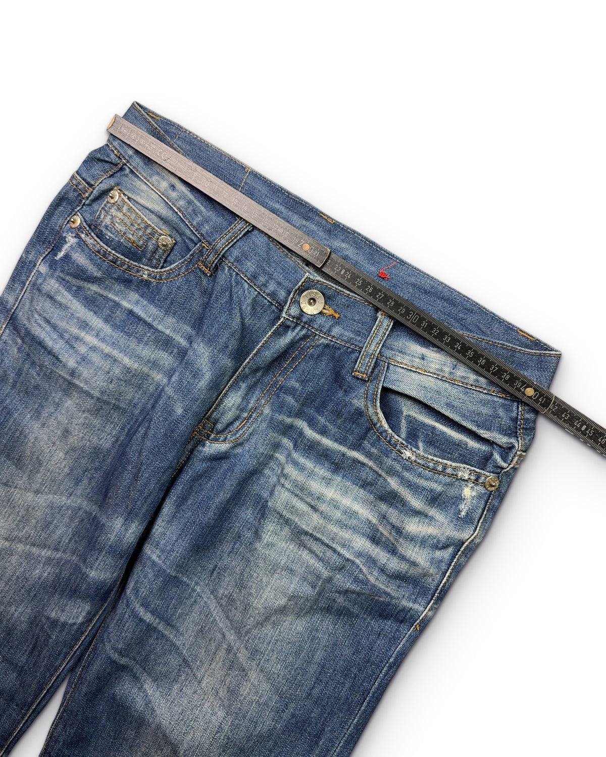 2000's Washed Buckle Baggy Jeans * 31x32 (M)
