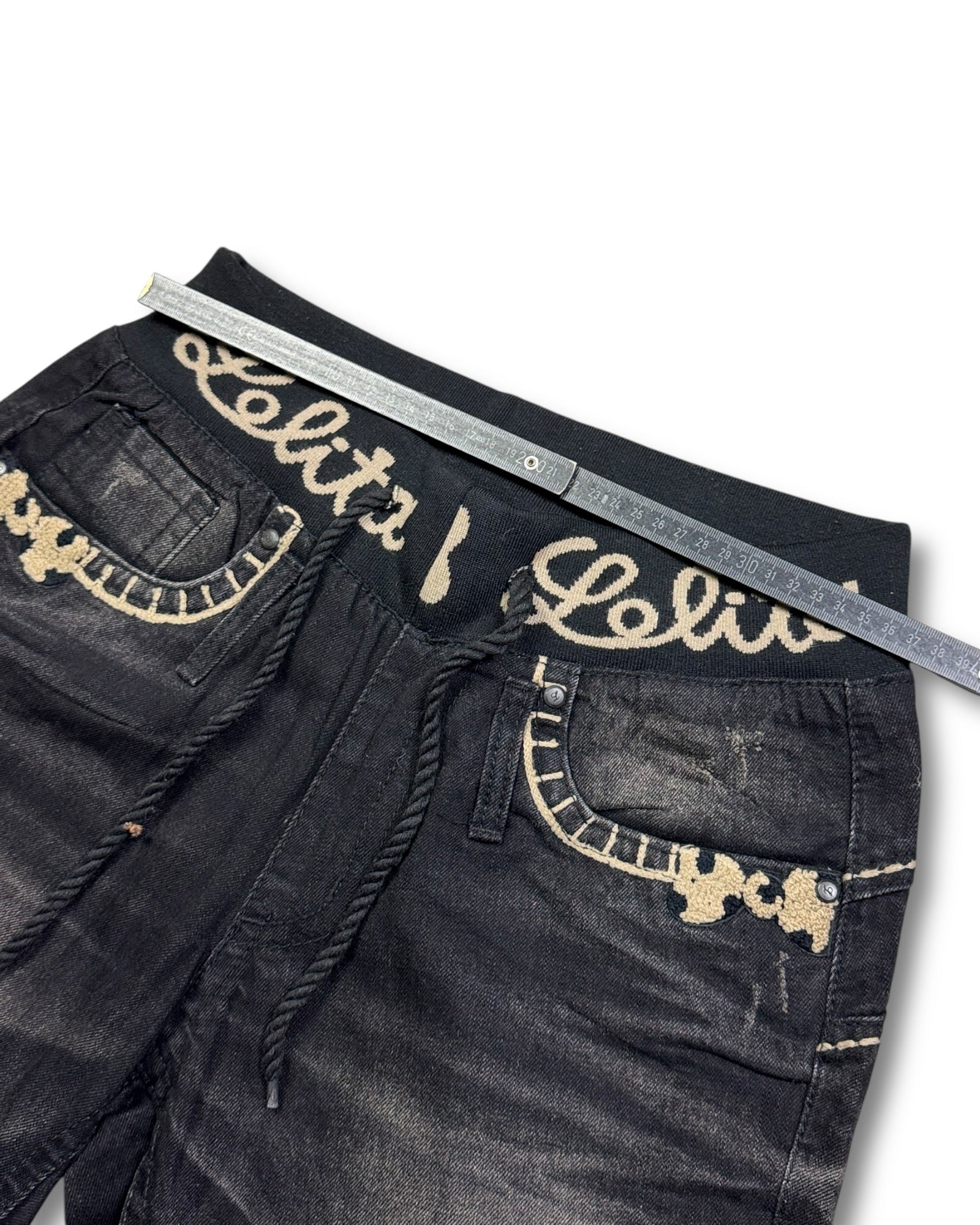 2000's Lolita Straight/Baggy Japanese Jeans Women's *very rare 29x30 (S)