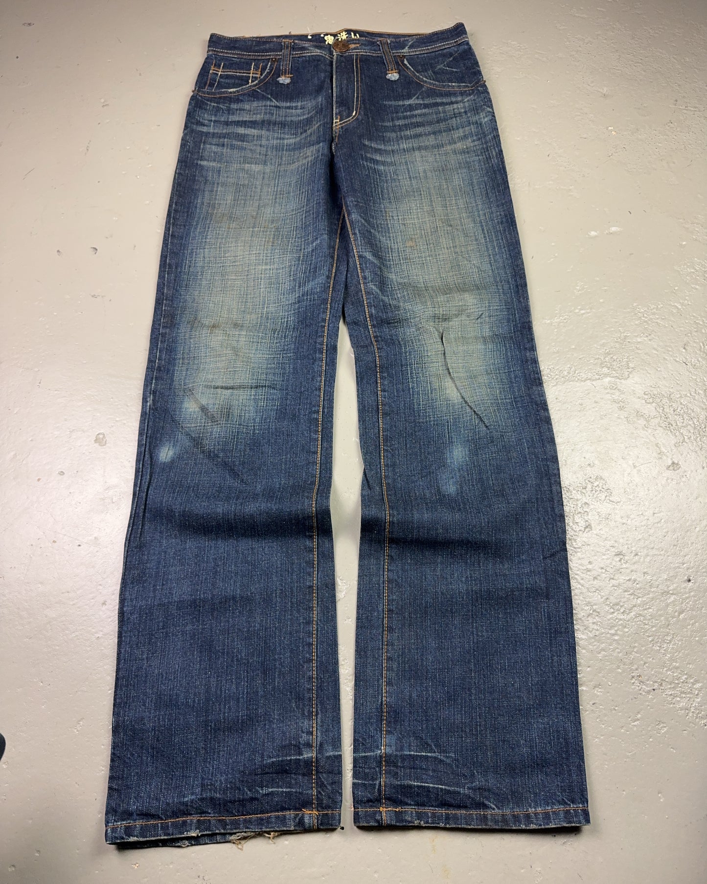 2000's Oniarai Japanese Straight/Baggy Jeans *rare 32x34 (M)