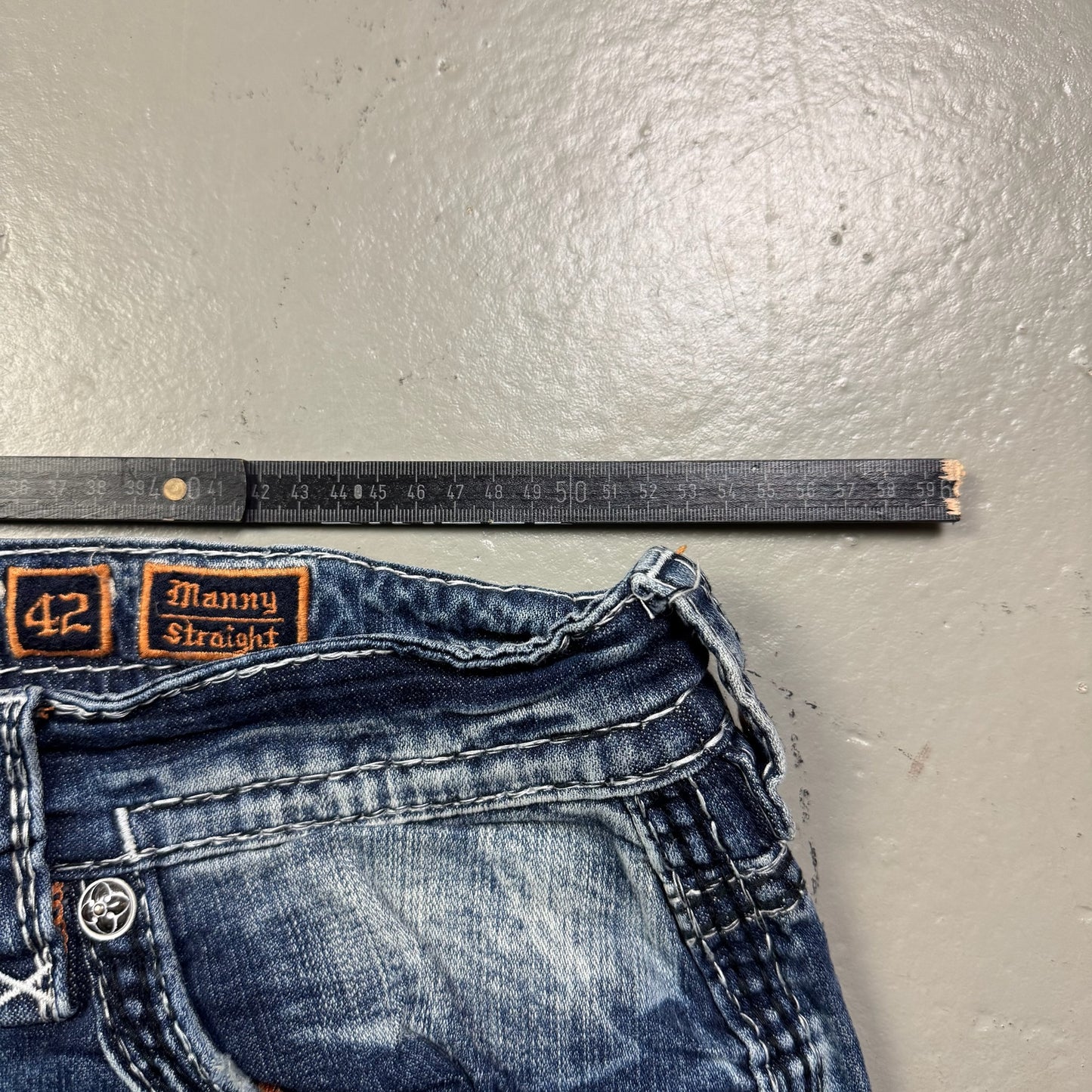 2000‘s Rock Revival Straight Jeans *rare 42x34