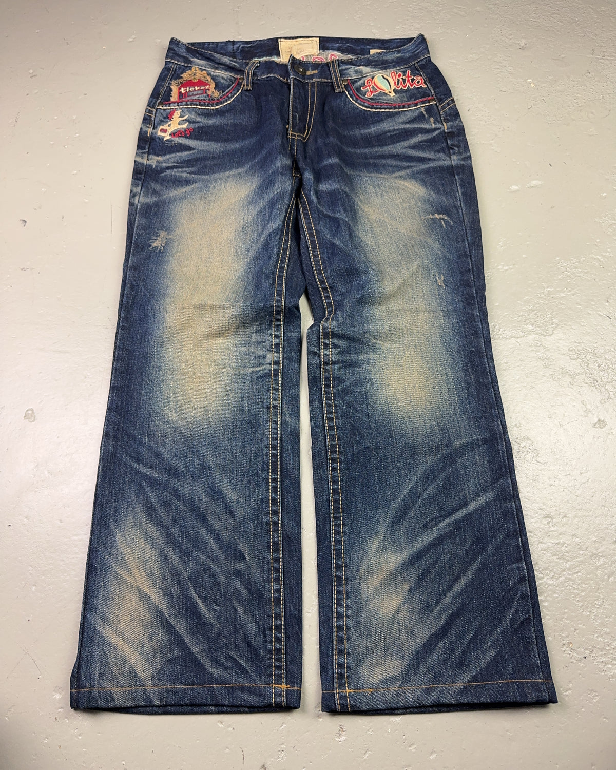 2000's Lollita Jeans Japanese Archive Straight/Baggy Jeans *very rare 32x28 (M)