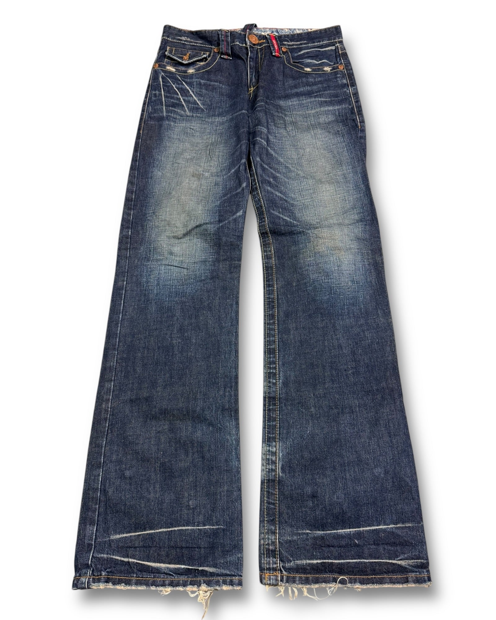 2000's Blue Way Straight/Baggy Japanese Jeans *very rare 32x34 (M)