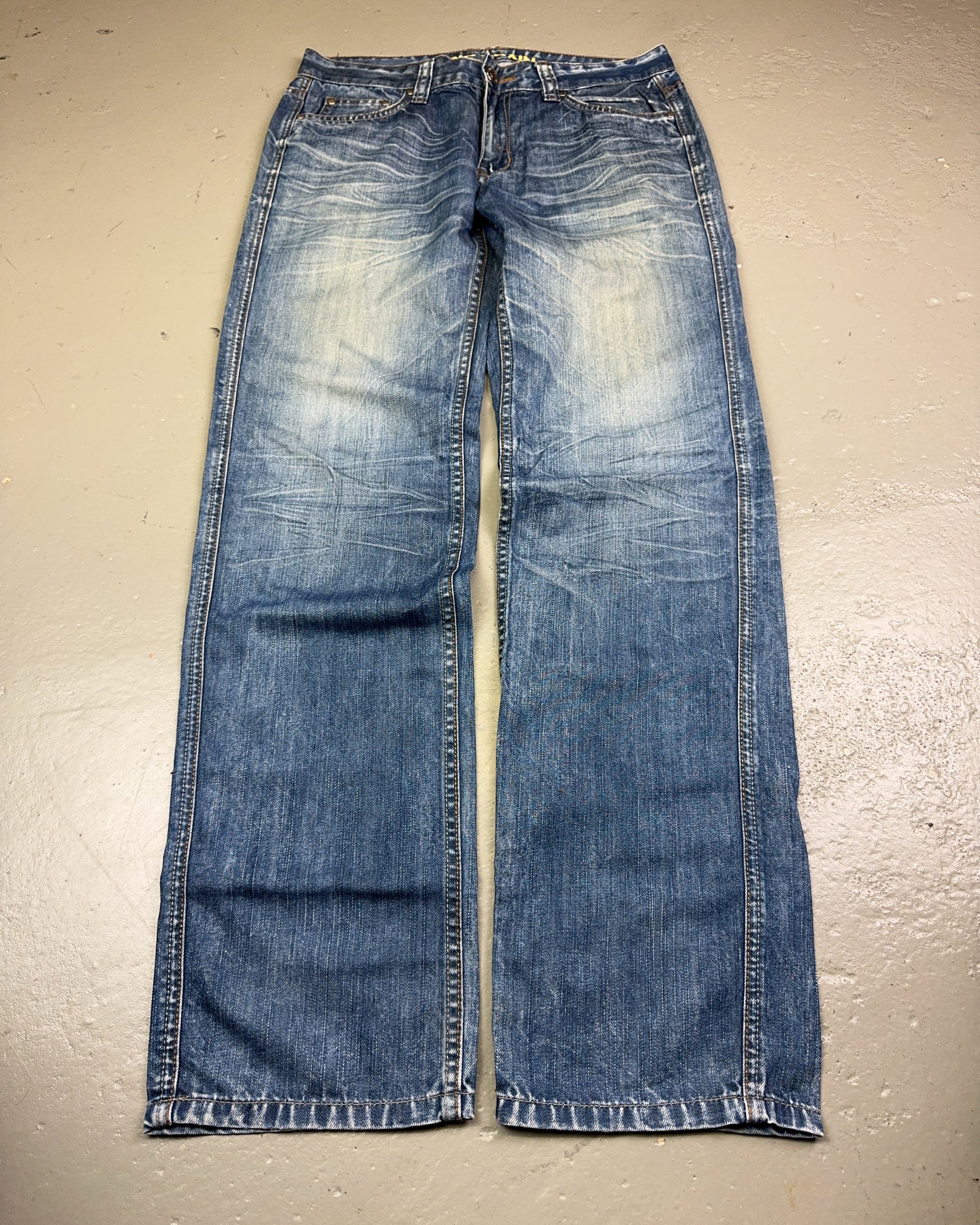 2000's Big Train Japanese Straight/Baggy Jeans *rare 32x32 (M)