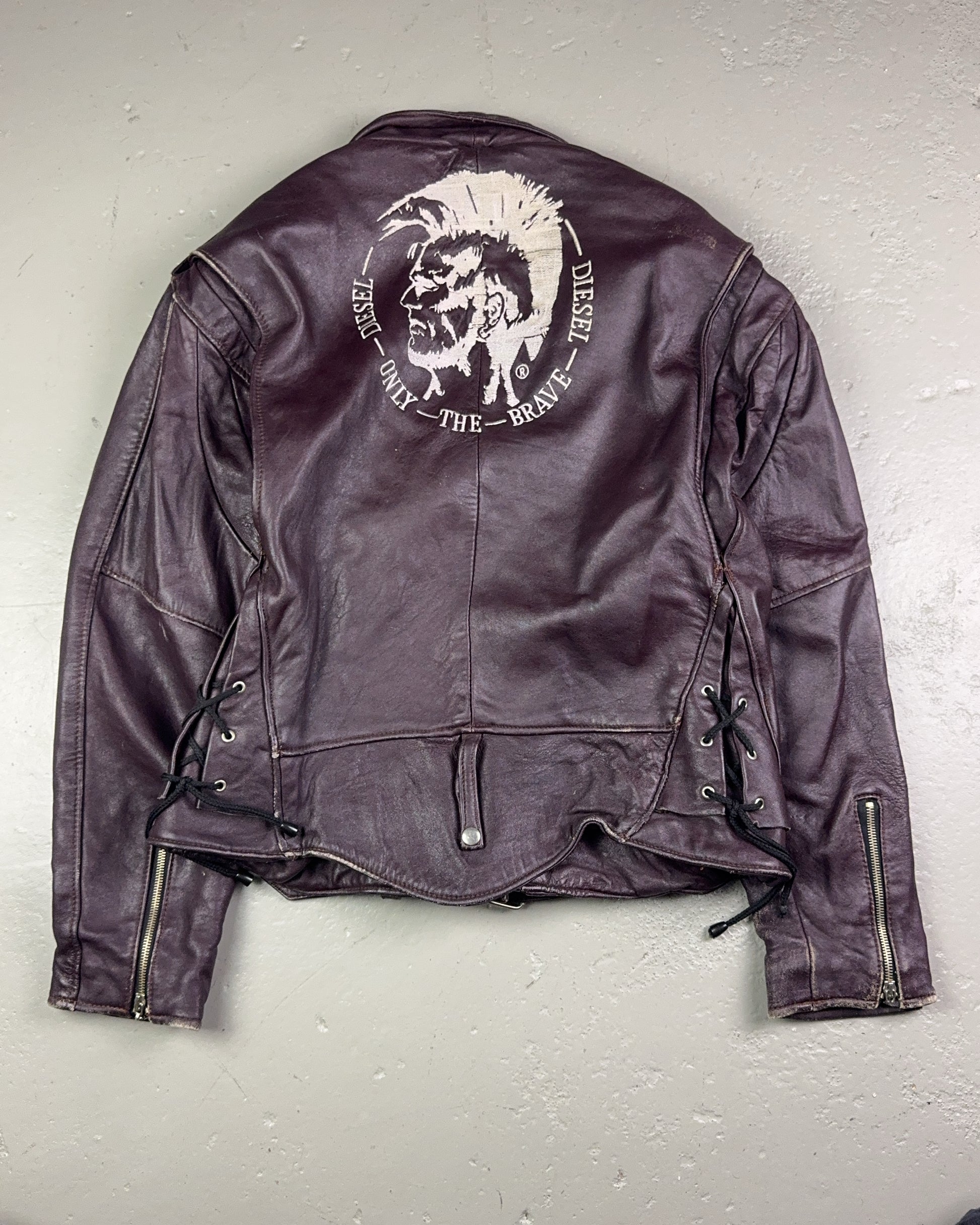 1990's Diesel Leather Jacket Bootleg *rare (L)