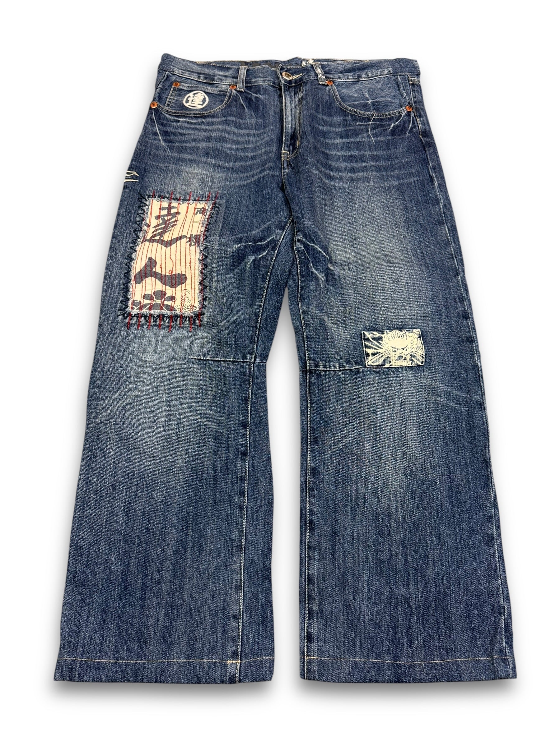 2000's Big Train Japanese Baggy Jeans *very rare 34x28 (L)