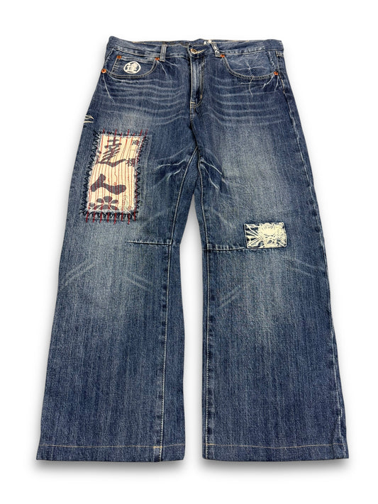 2000's Big Train Japanese Baggy Jeans *very rare 34x28 (L)