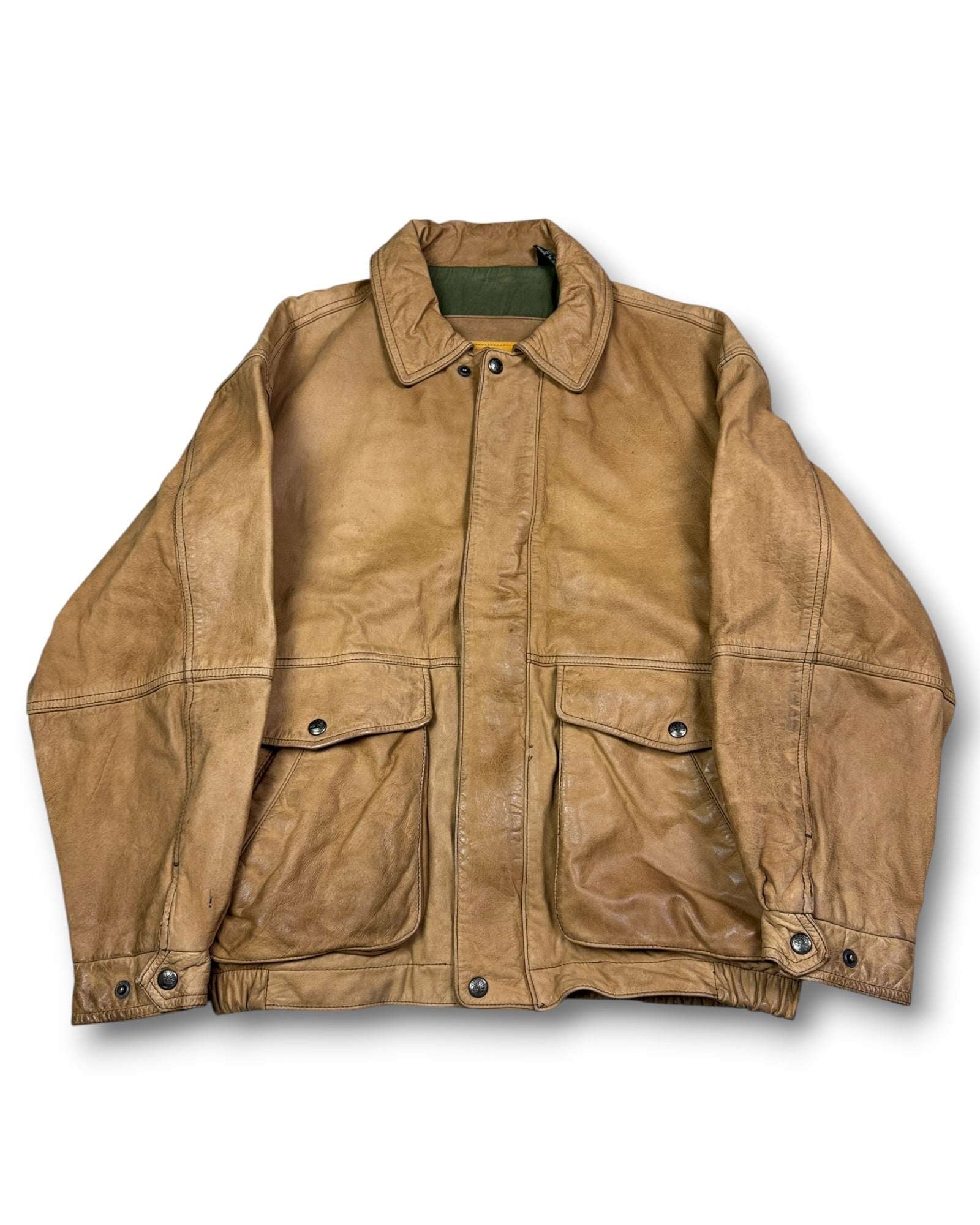 1990's Timberland Leather Jacket made in Korea *extremely rare (M)