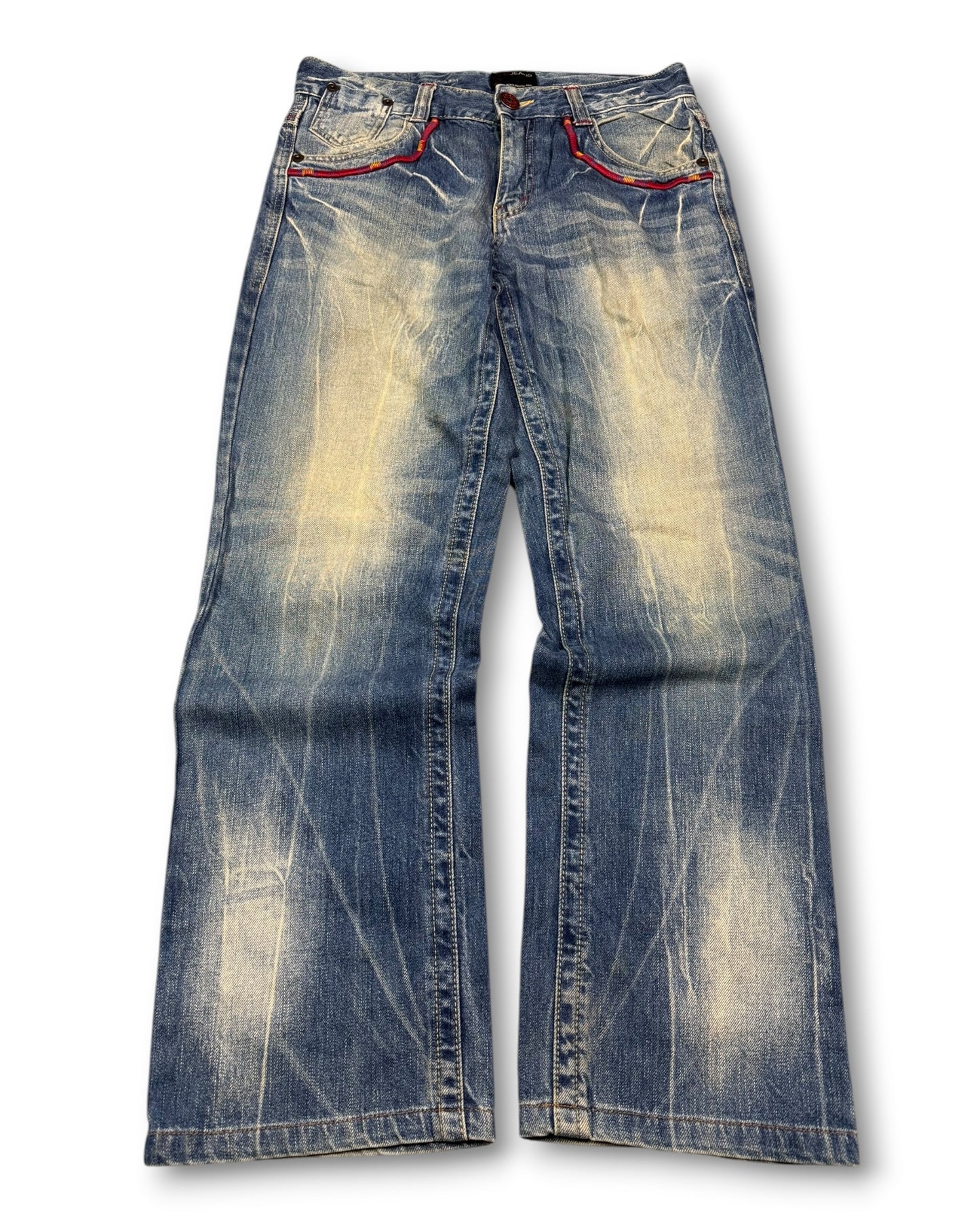 2000's B-jeans Straight/Baggy Japanese Archive Jeans *very rare 30x30 (M)