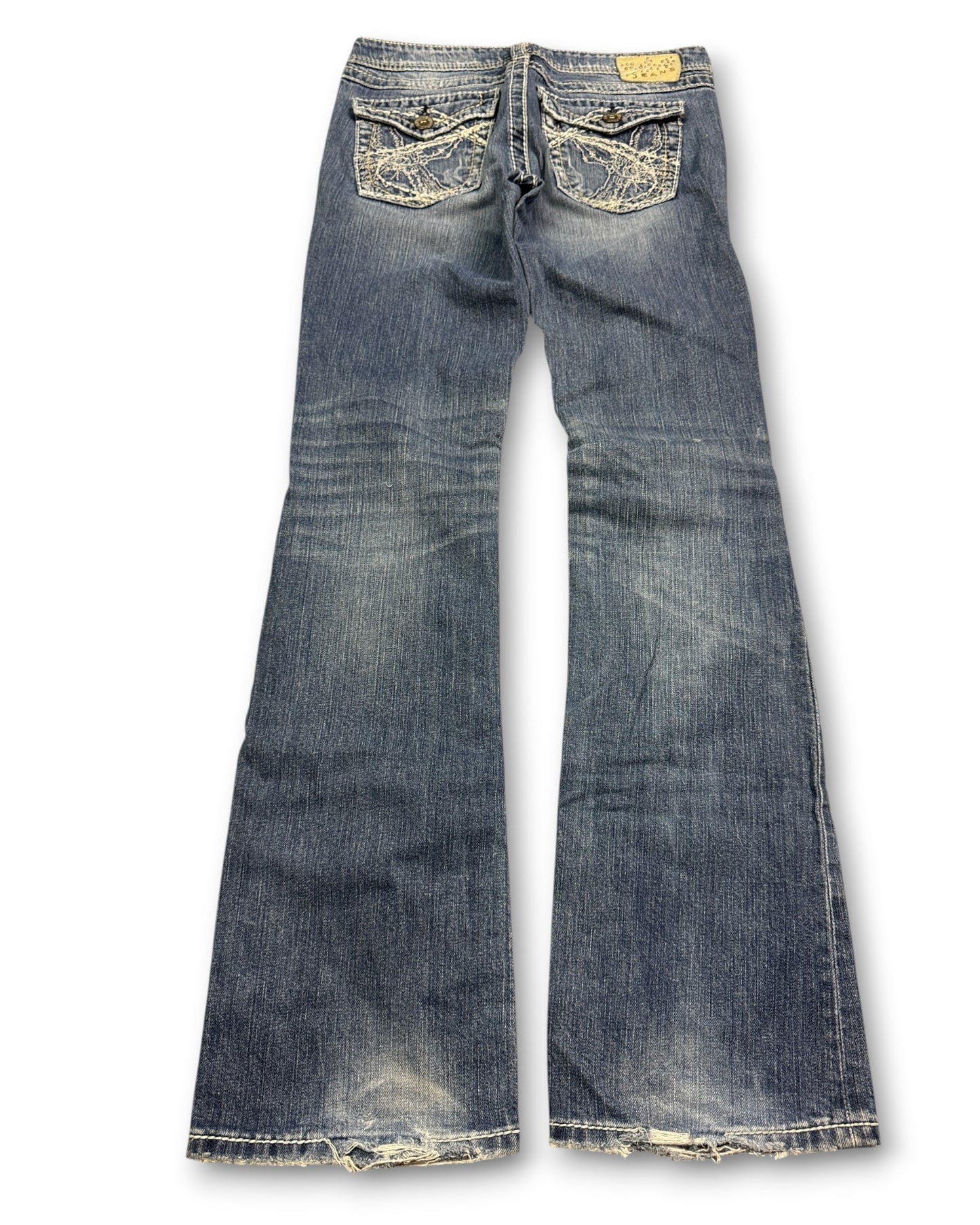 2000's Silver Low Waist/Bootcut Jeans Women's *rare 28x30 (S)