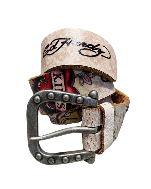 Y2K Ed Hardy leather belt size 85