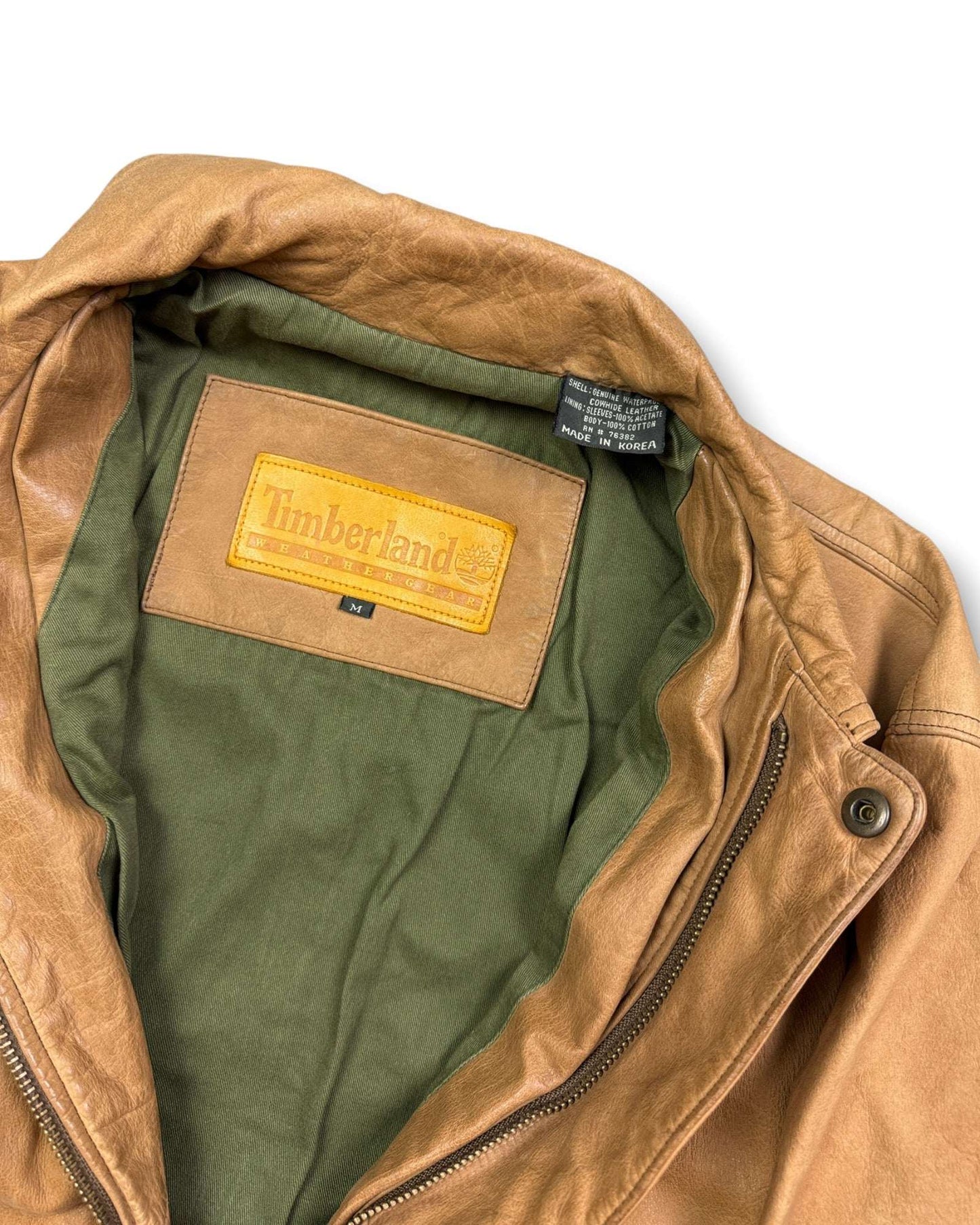 1990's Timberland Leather Jacket made in Korea *extremely rare (M)