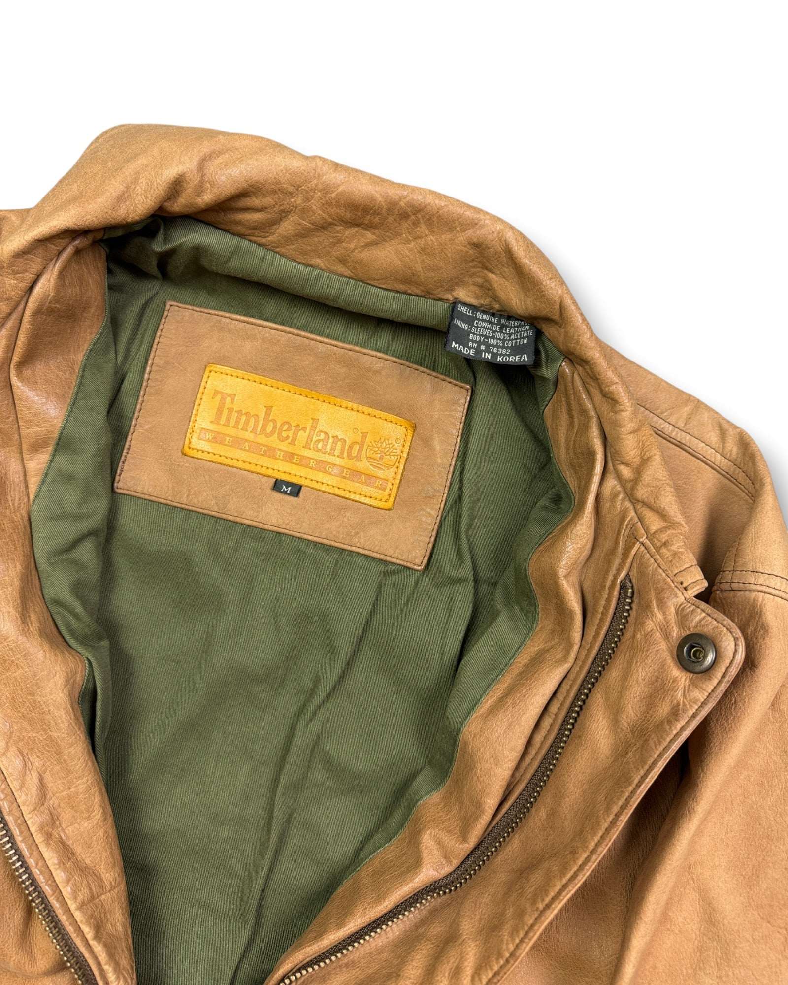 1990's Timberland Leather Jacket made in Korea *extremely rare (M)