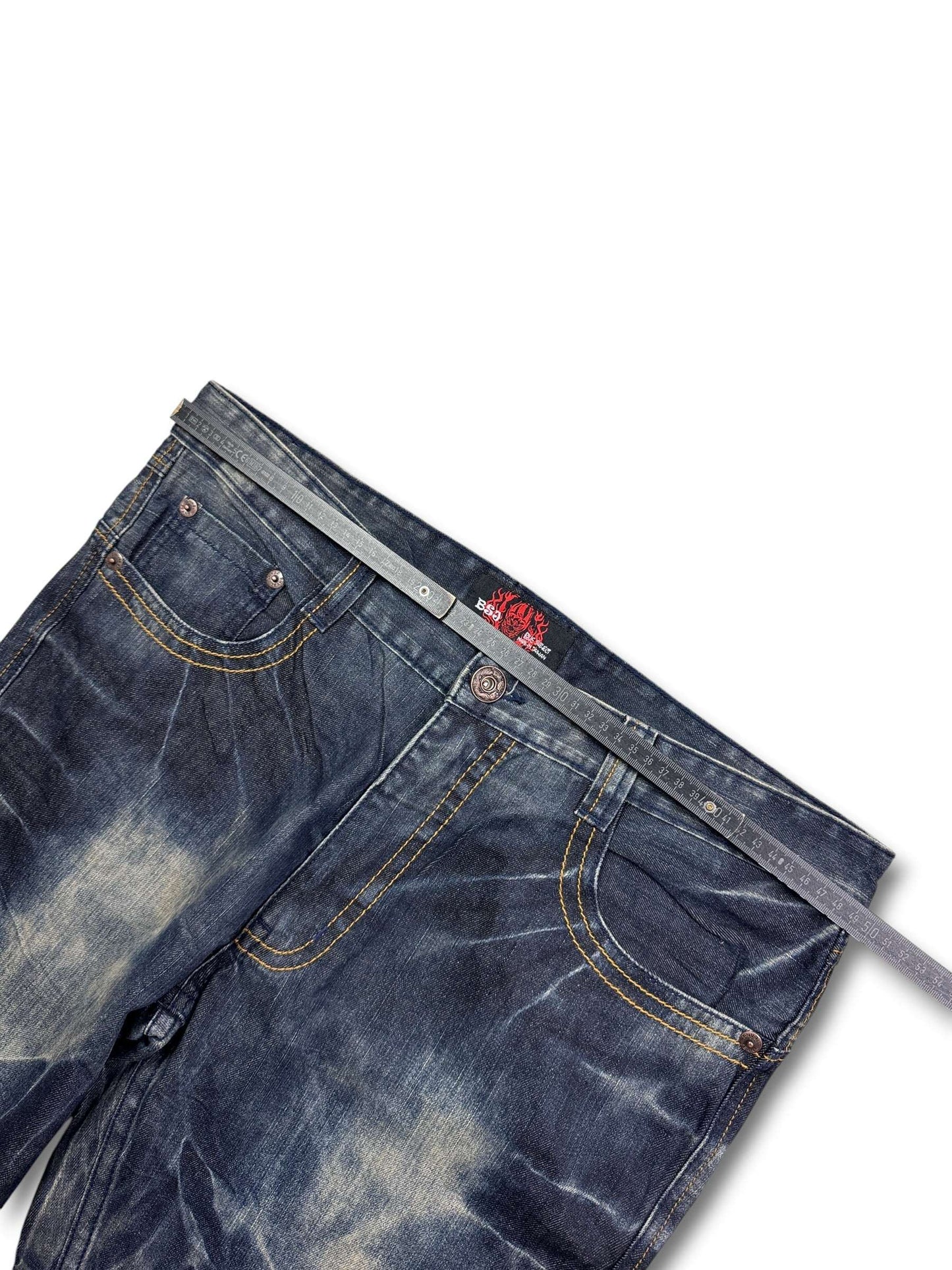 2000's Bsj Blue Subject Baggy Japanese Jeans *very rare 38x30 (XXL)