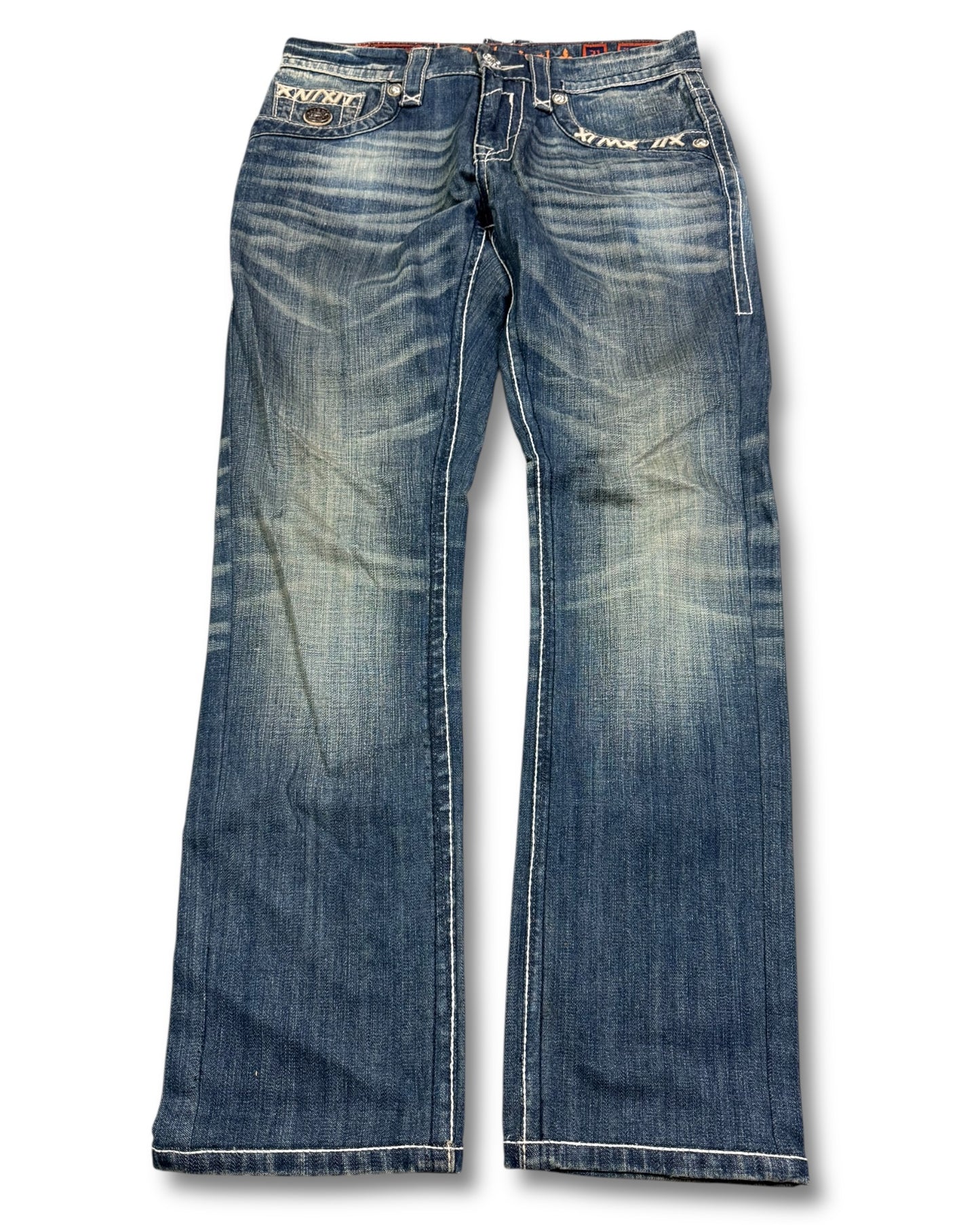 2000's Rock Revival Straight Jeans *rare 31x30 (M)