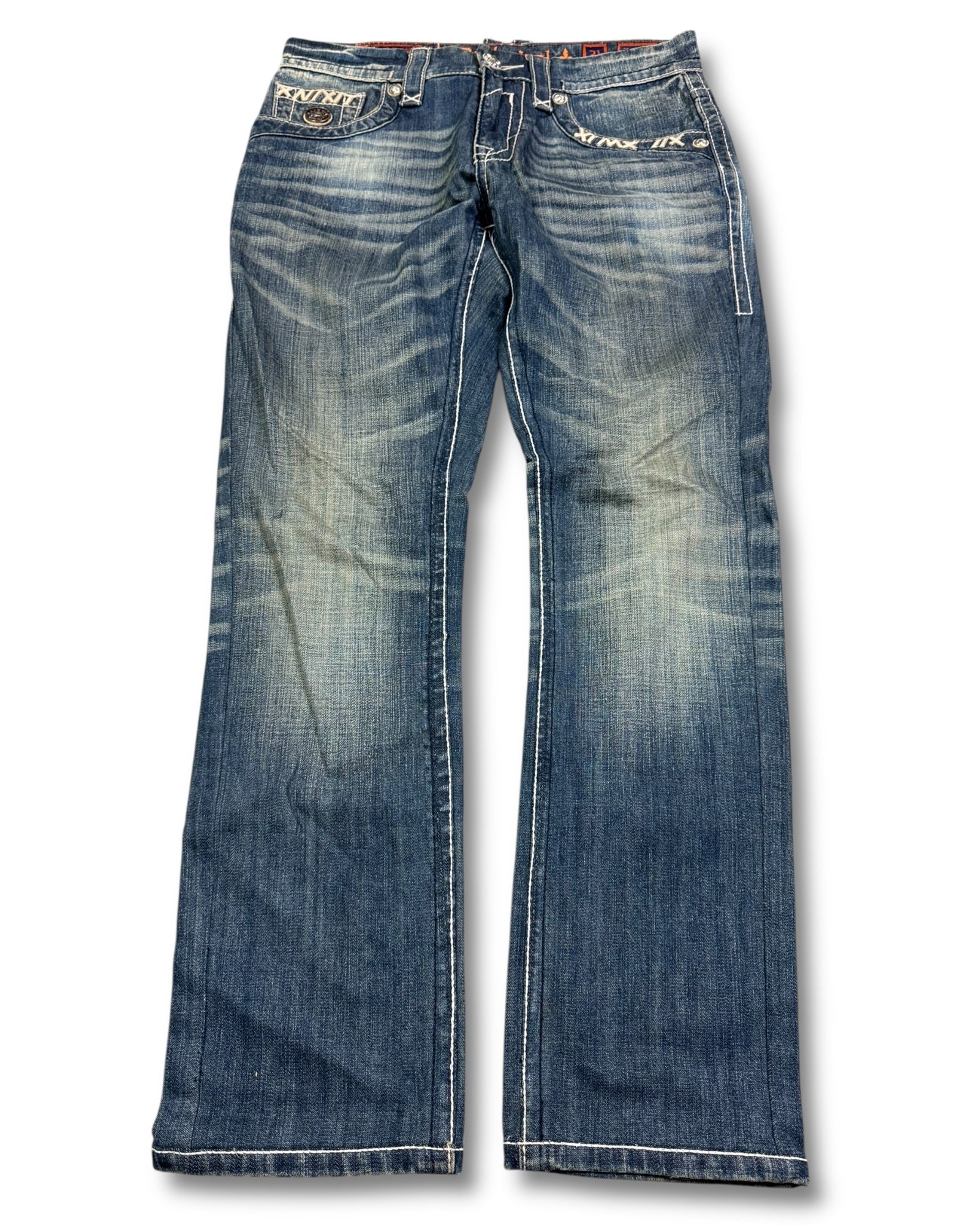2000's Rock Revival Straight Jeans *rare 31x30 (M)