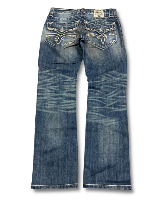 2000's Rock Revival Straight Jeans *rare 31x30 (M)