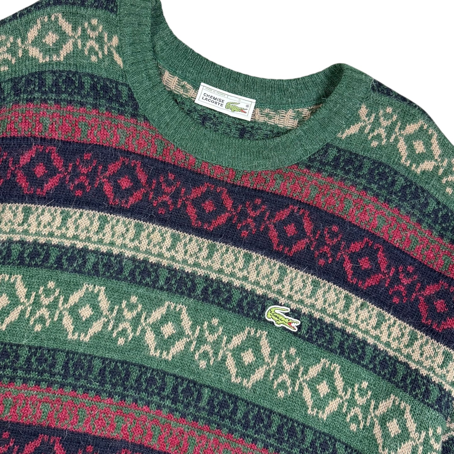 1990‘s Lacoste Chemise made in France Alpaca/Virgin Wool Knit Sweater *very rare (XL)