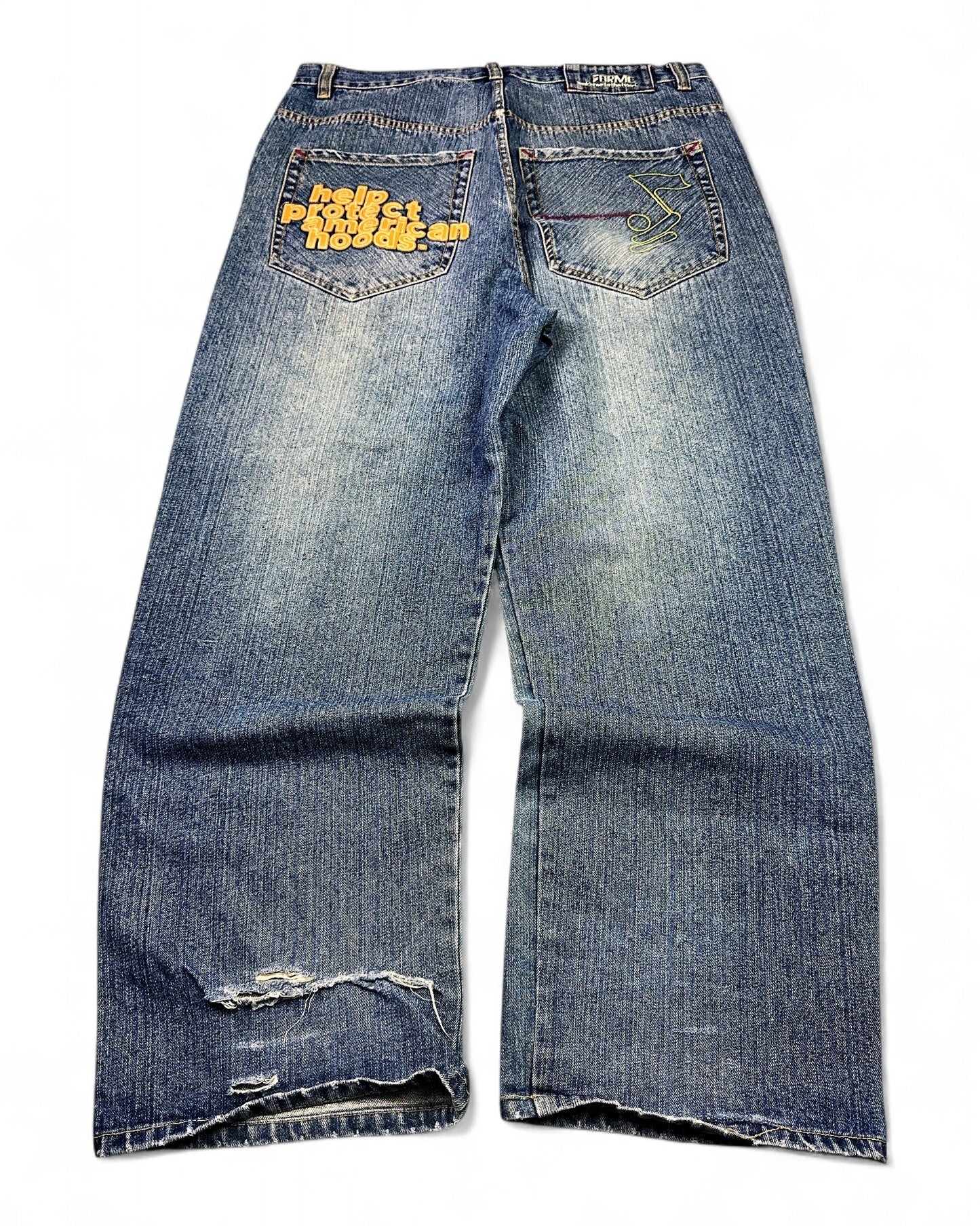 2000's Welcome to the hood Hip Hop Baggy Jeans *very rare 38x34 (XXL)