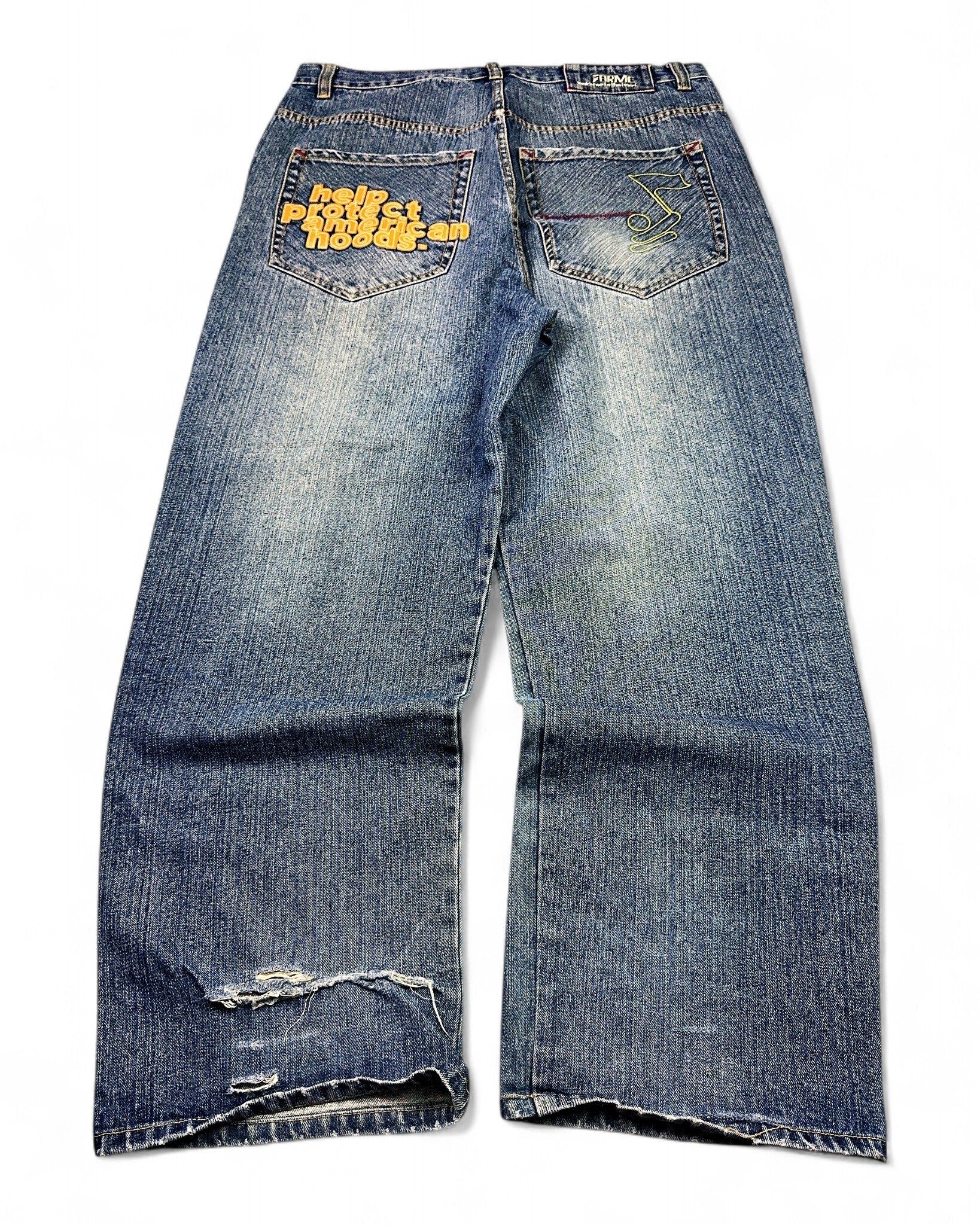 2000's Welcome to the hood Hip Hop Baggy Jeans *very rare 38x34 (XXL)
