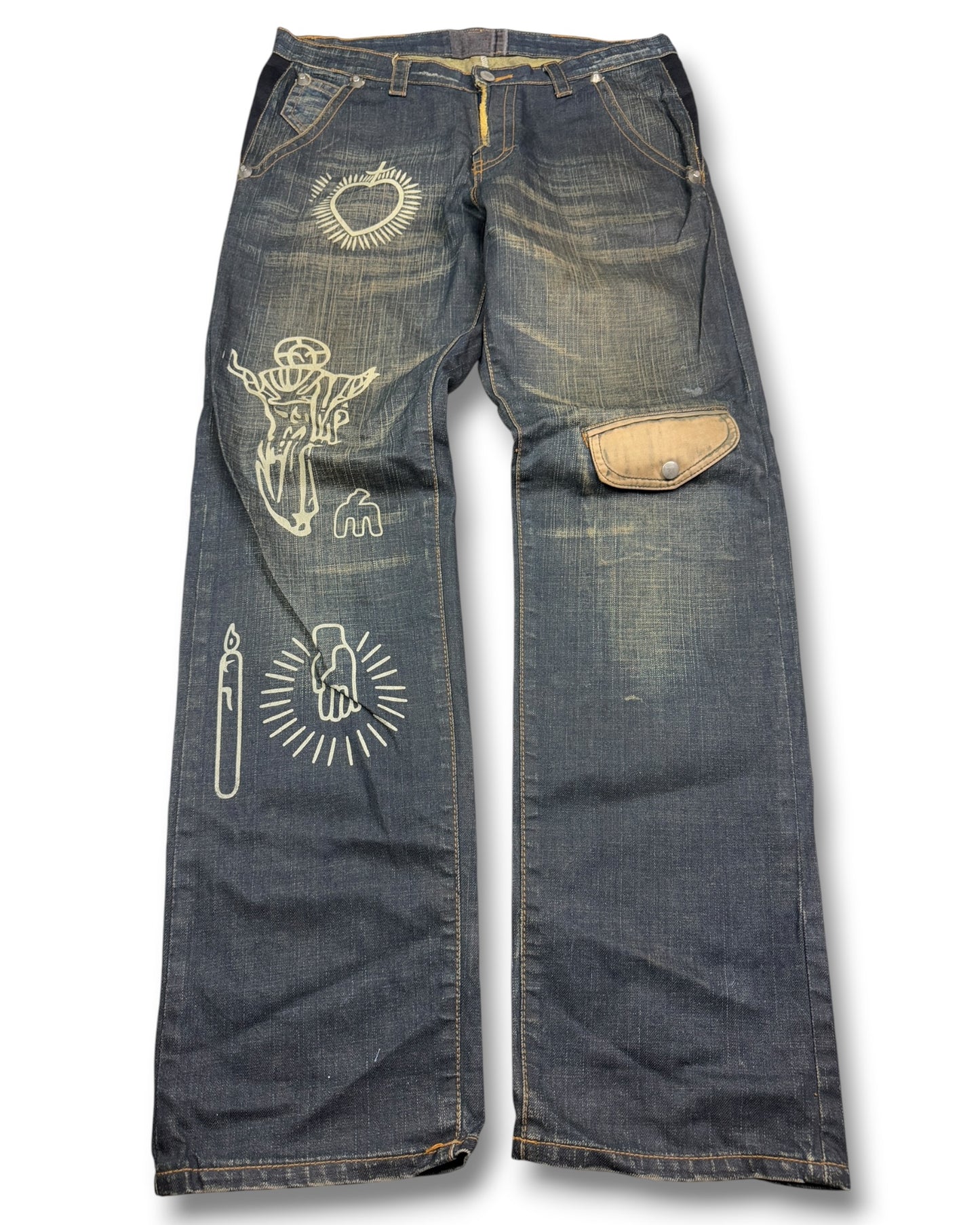 2000's Dsquared BOOTLEG Straight/Baggy Jeans * 34x32 (L)