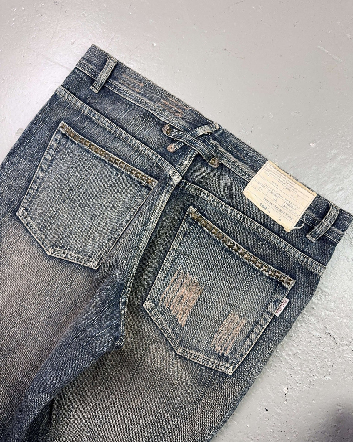 2000's Yellow Jucket King Japanese Archive Baggy Jeans *very rare 36x34 (XL)