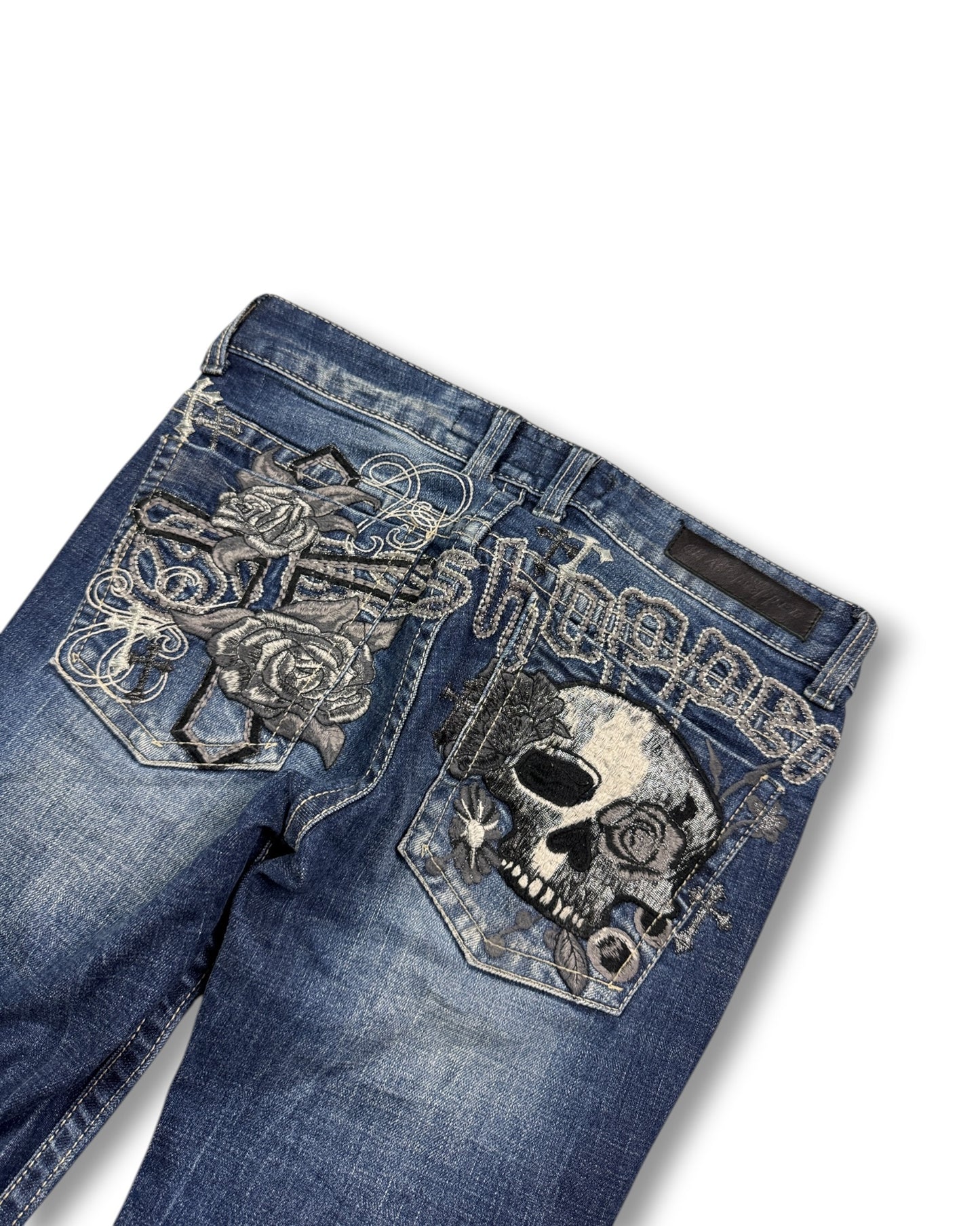 2000's Grasshopper Low Waist/Bootcut Japanese Archive Jeans Women's *very rare 28x28 (S)
