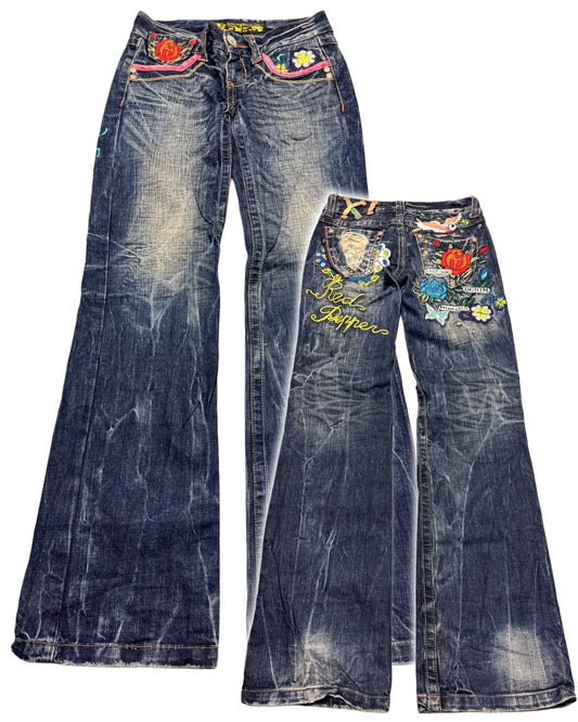 2000‘s Red Pepper Japanese Flared/Low Waist Jeans Women‘s *extrem selten (S)