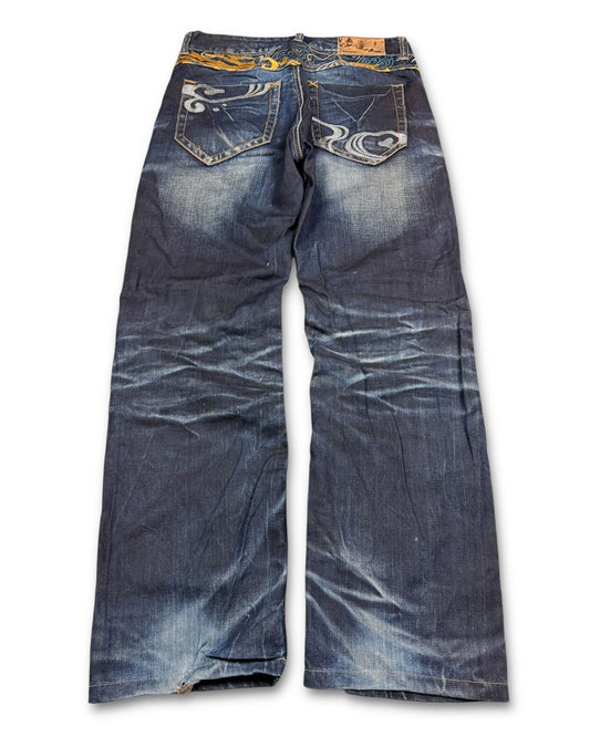 2000's Big Train Japanese Baggy Jeans *very rare 30x30 (M)