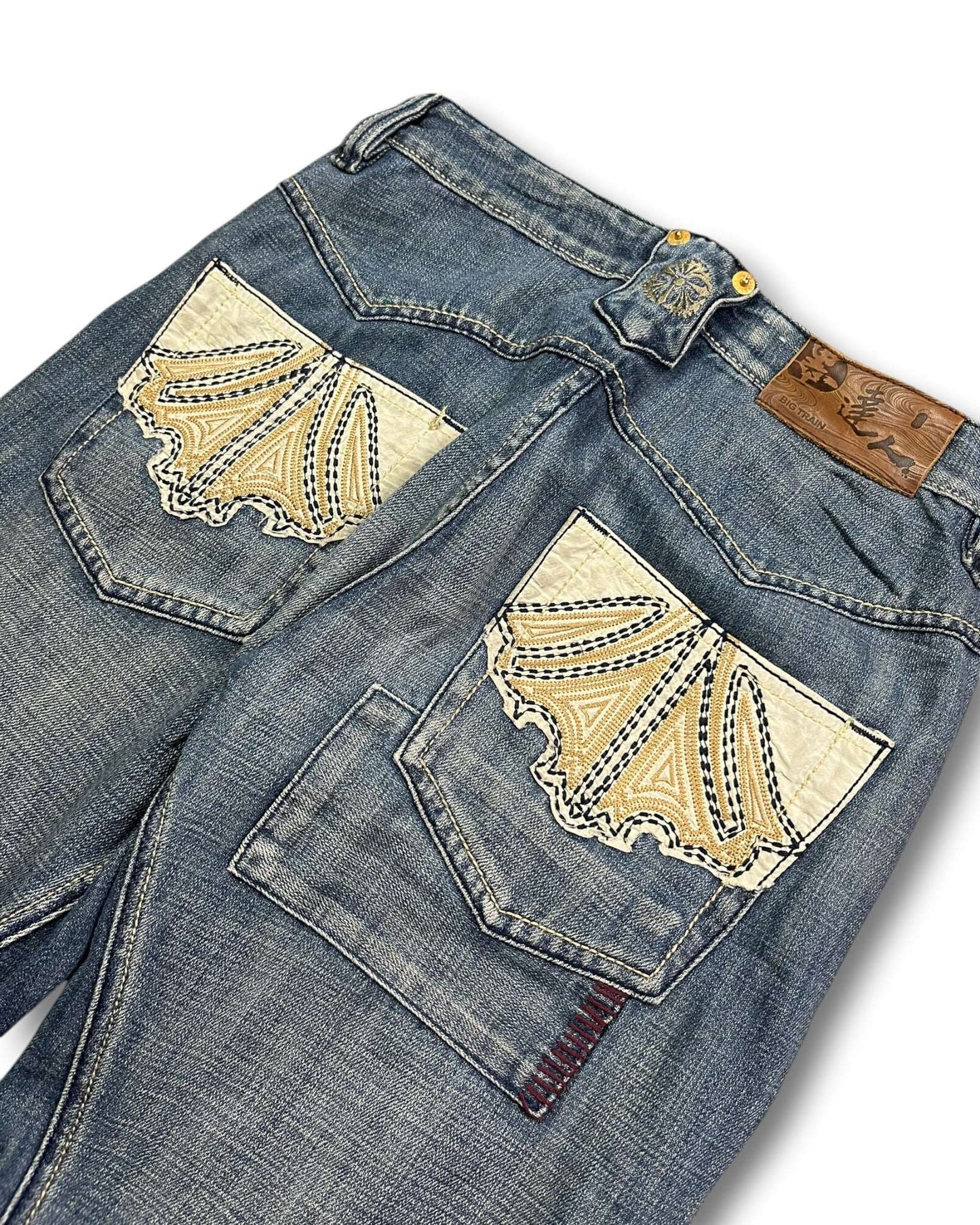 2000's Big Train Straight Japanese Jeans Women's *rare 30x32 (M)