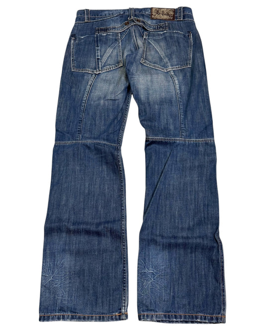 2000‘s Ddp True Blue Baggy Jeans 33x33