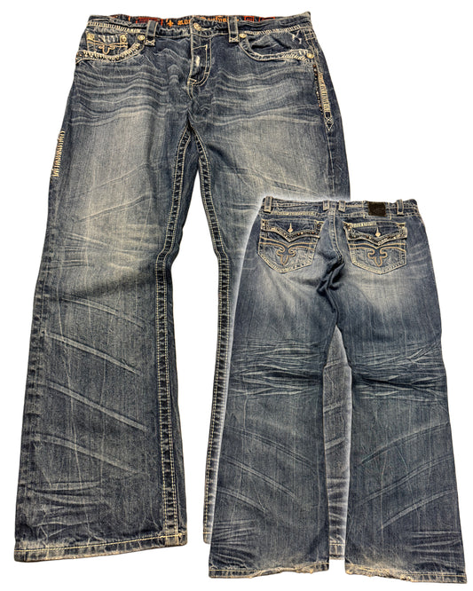 2000‘s Rock Revival Baggy Jeans Heavy Denim *sehr selten 40x34