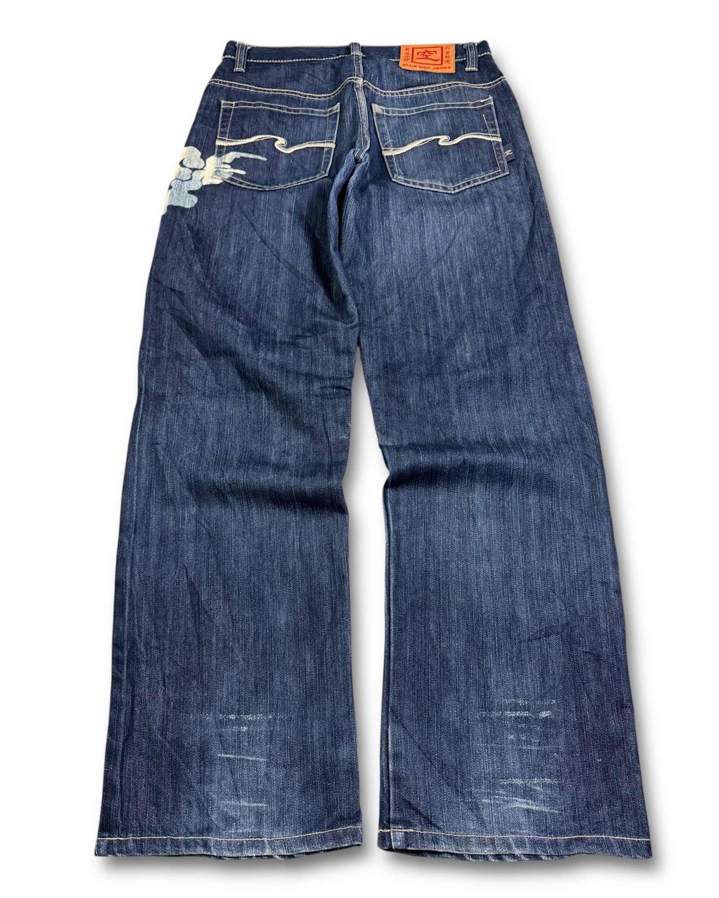 2000's Blue Way Japanese Baggy Jeans *very rare 30x30 (M)