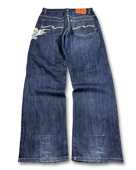 2000's Blue Way Japanese Baggy Jeans *very rare 30x30 (M)