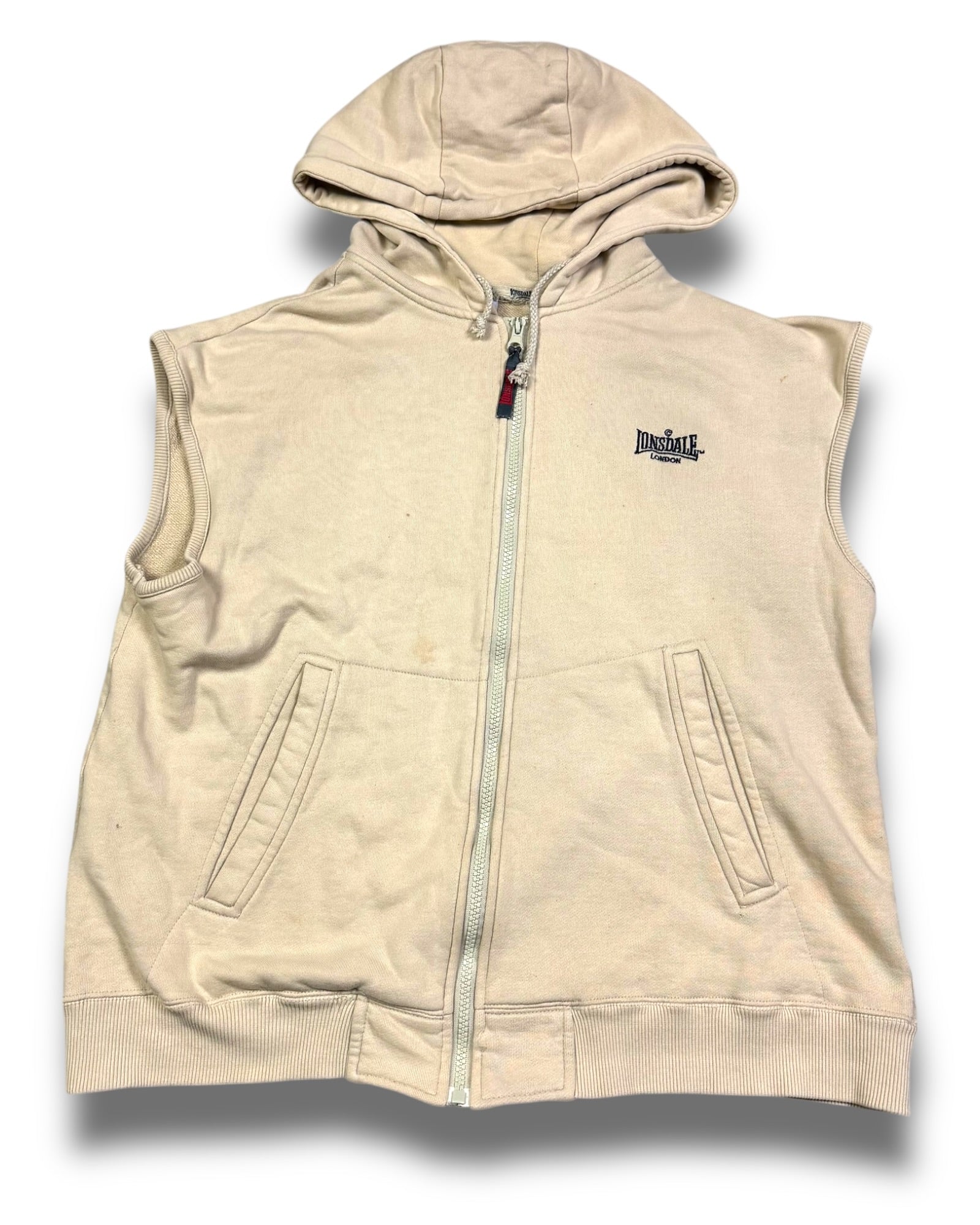 2000's Lonsdale Zip Hoodie Vest *very rare (XL)