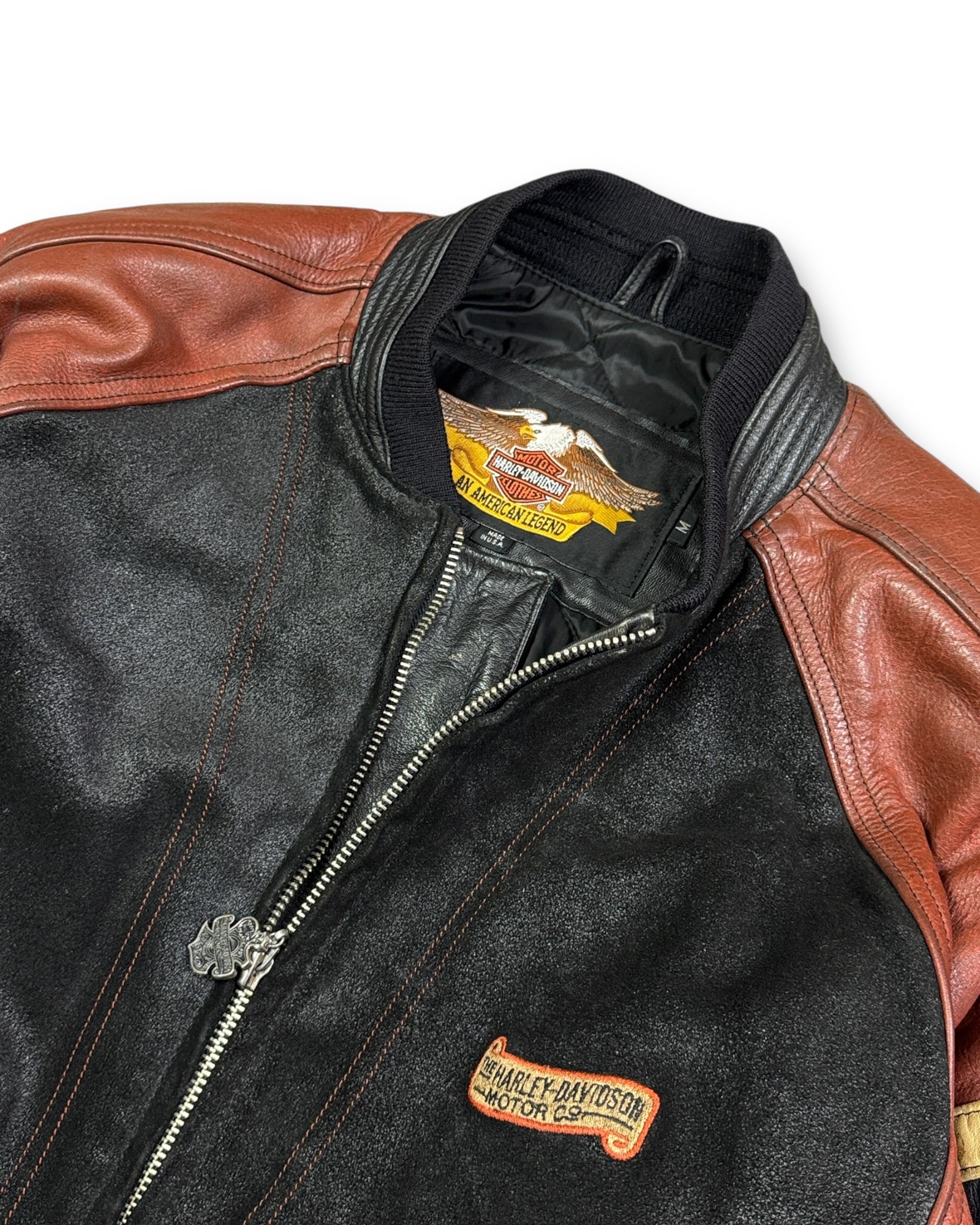 1990's Harley-Davidson Speedway Leather Bomber Jacket *extremely rare (M)