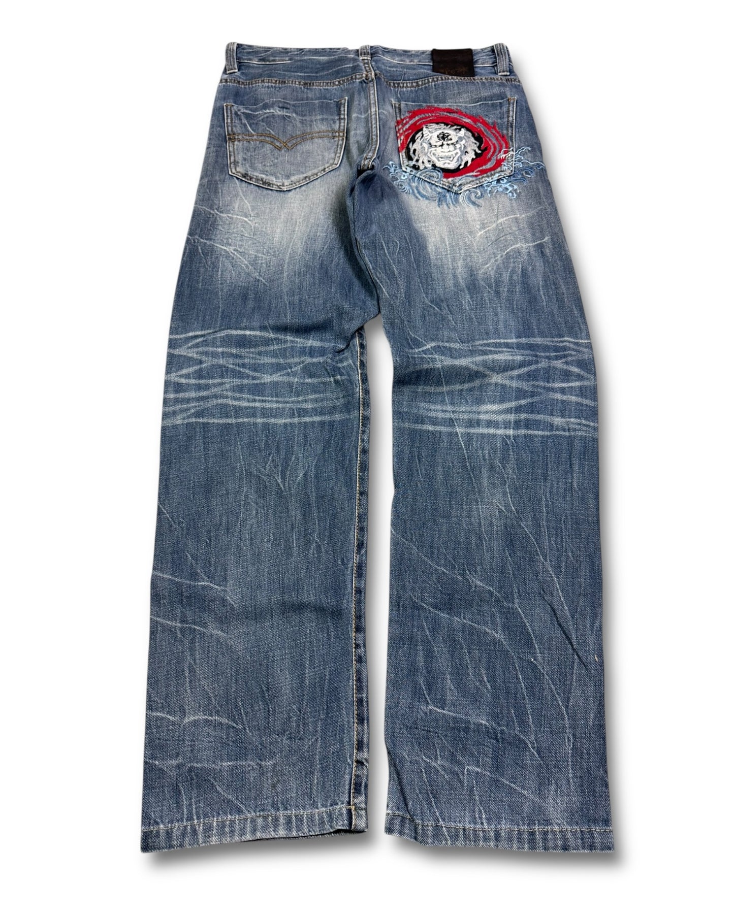 2000's Big Group Japanese Straight Jeans *very rare 32x30 (M)