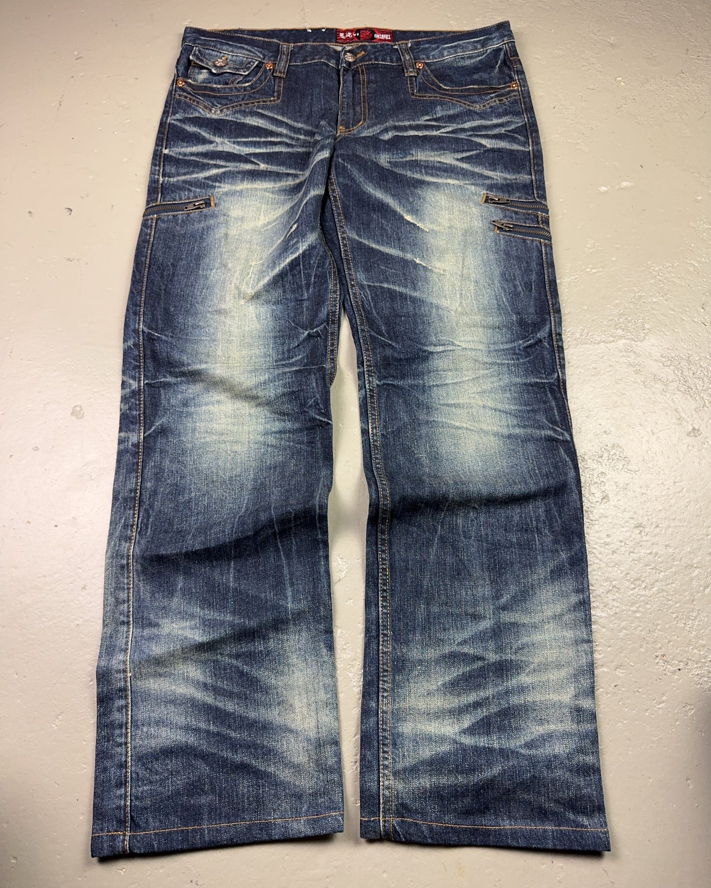 2000's Oniarai Japanese Archive Straight Jeans *very rare 36x32 (XL)