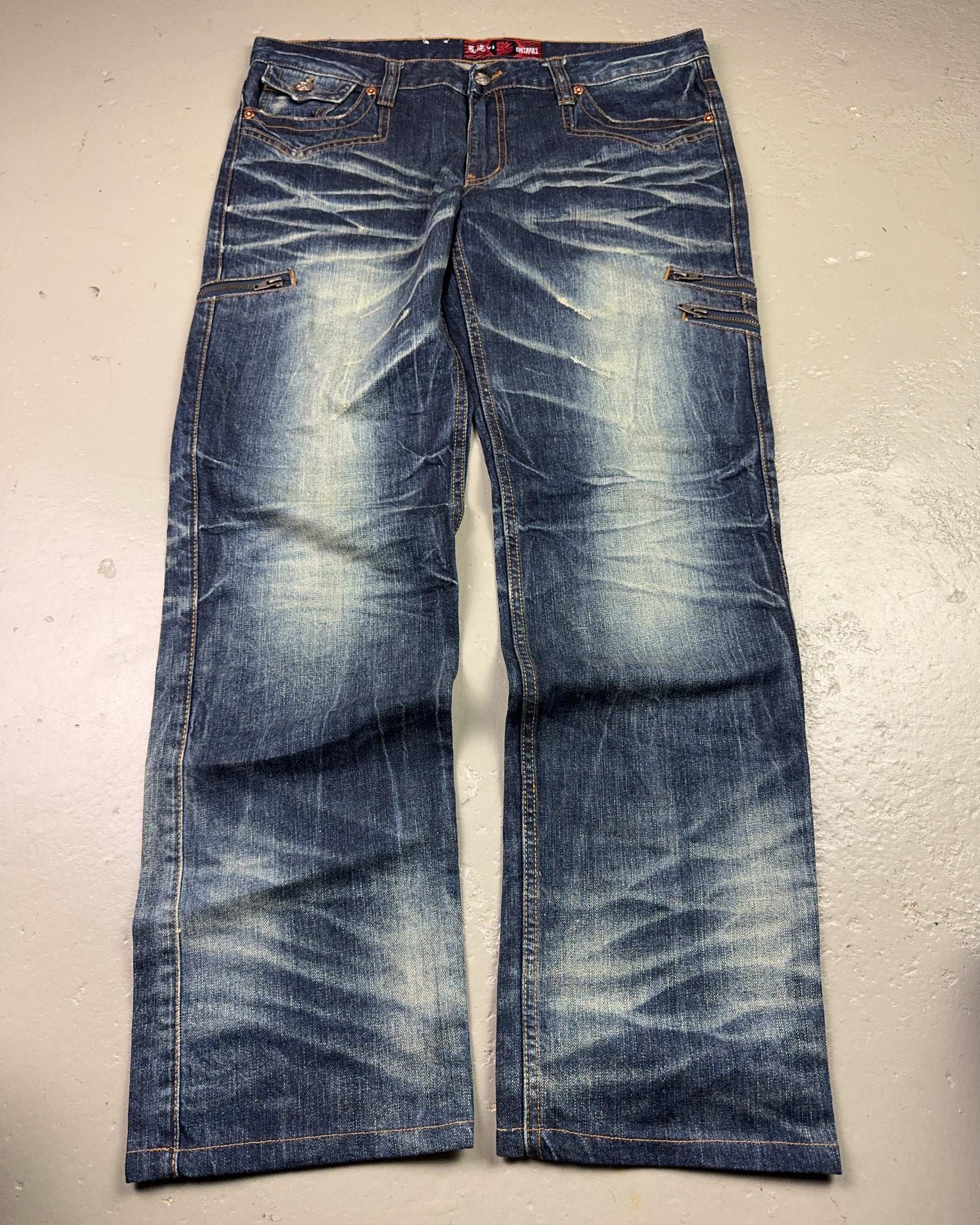 2000's Oniarai Japanese Archive Straight Jeans *very rare 36x32 (XL)