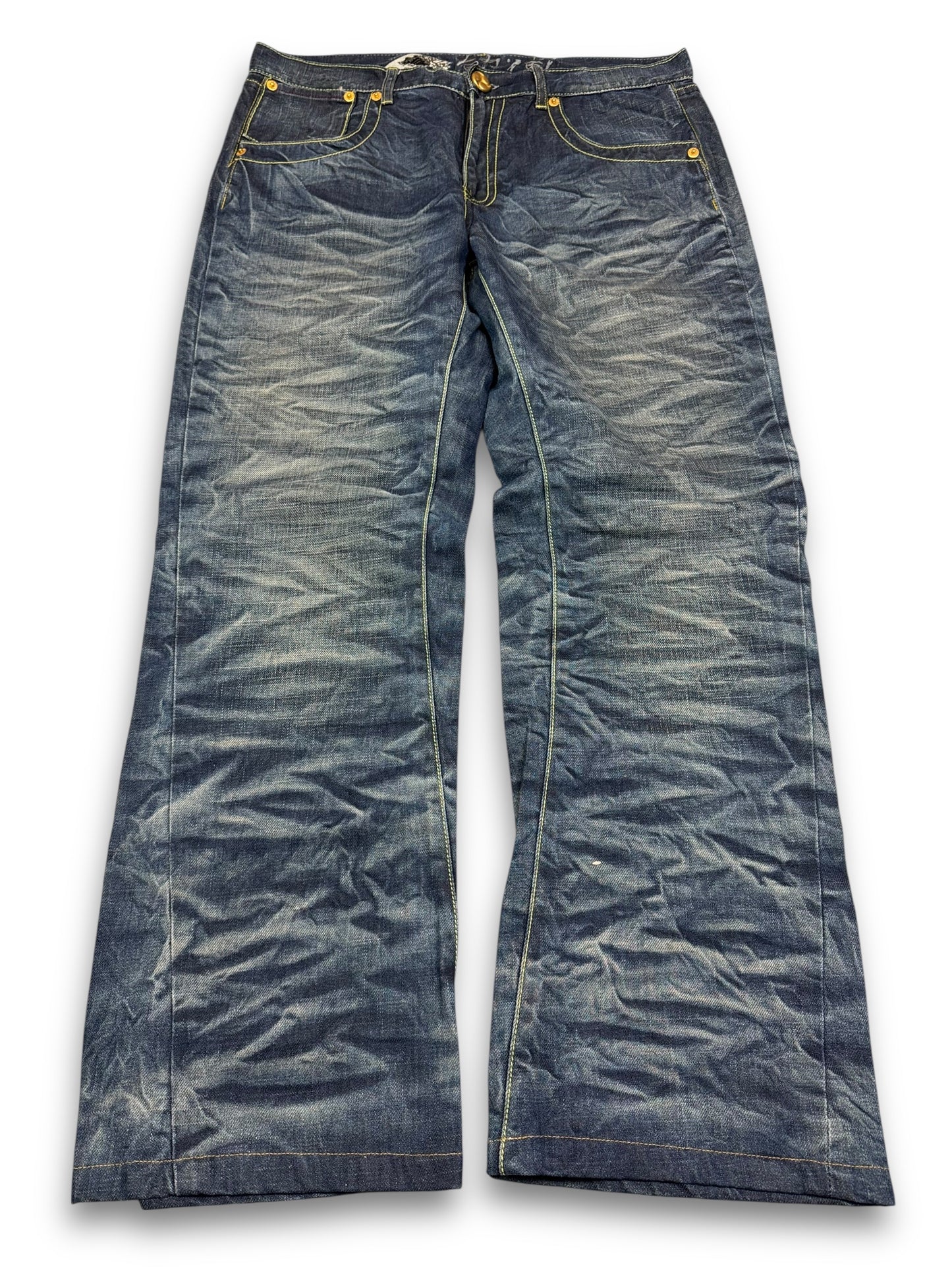 2000's Big Train Baggy Japanese Jeans *very rare 36x32 (XL)