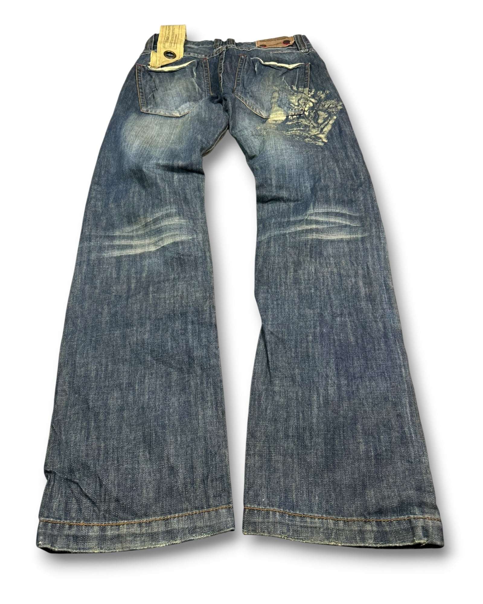 2000's Tough Jeansmith Straight/Baggy Deadstock Japanese Jeans *very rare 30x32 (M)
