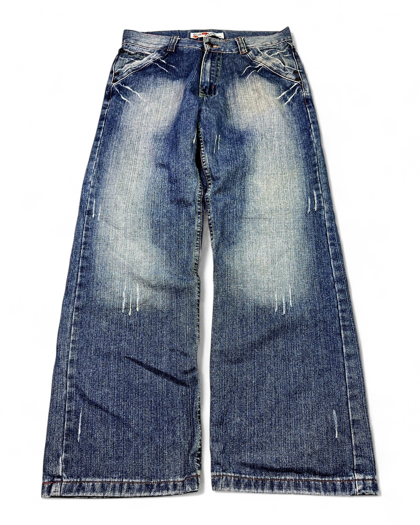 2000's Blue Ocean Jean Company Japanese Baggy Jeans *rare 32x32 (M)