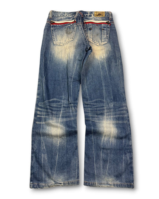 2000's B-jeans Straight/Baggy Japanese Archive Jeans *very rare 30x30 (M)
